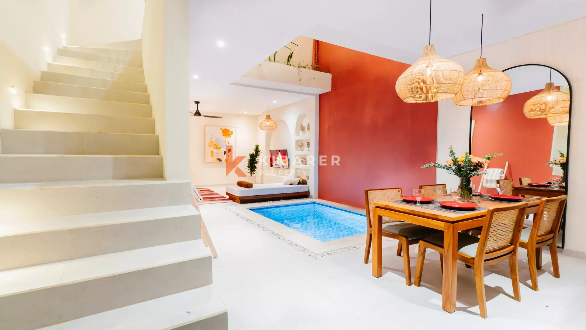 Modern Two-Bedroom Retreat with Sunlit Indoor Pool in Pecatu