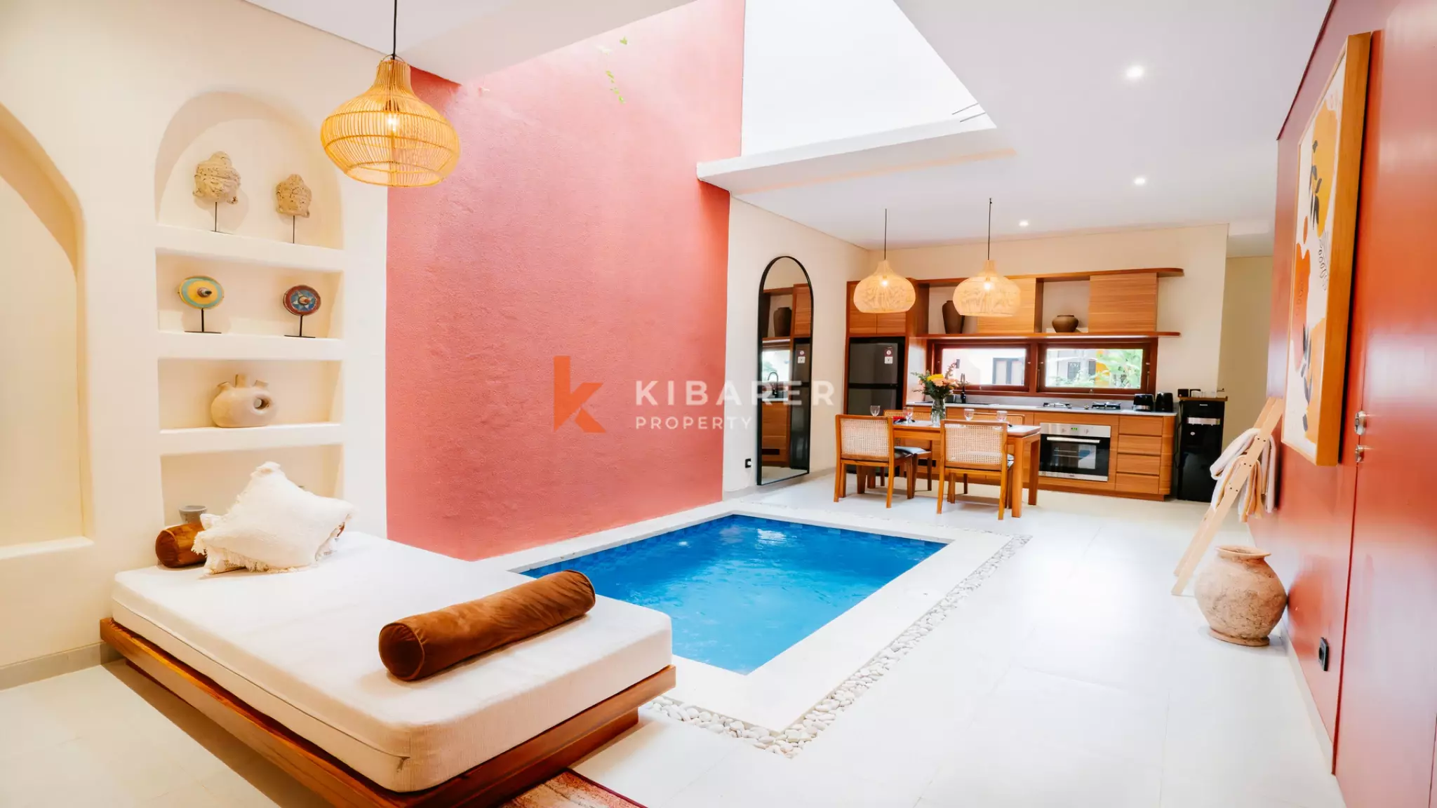 Modern Two-Bedroom Retreat with Sunlit Indoor Pool in Pecatu