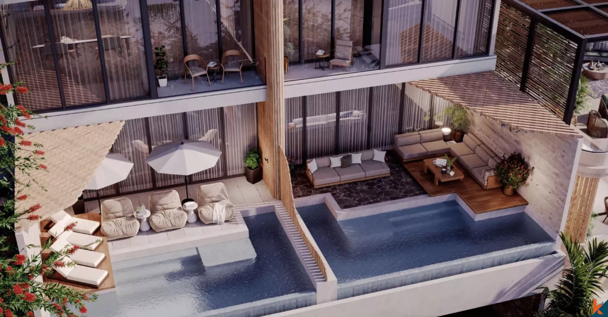 Three Bedroom Offplan Cliffside Villa for Lease with Unobstructed Ocean View in Uluwatu