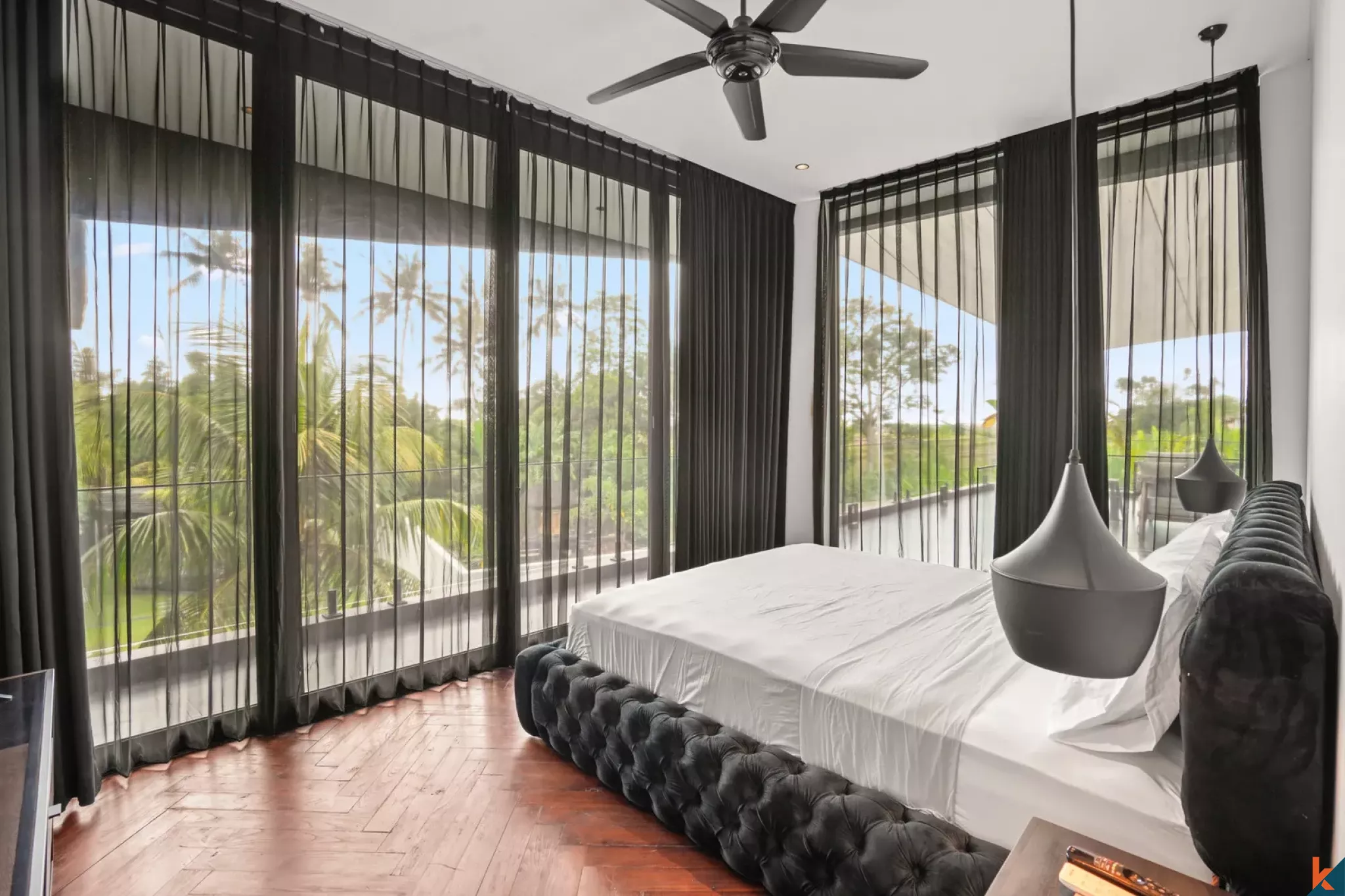 Luxury Modern Three Bedroom Leasehold Villa with Serene Rice Field Views in Cemagi