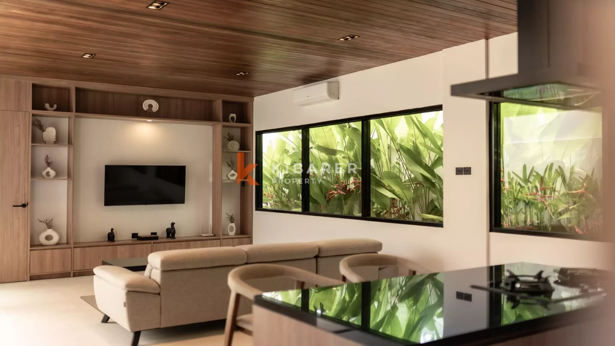 Vila Kolam Renang Tiga Kamar Tidur Bergaya Kontemporer yang Elegan di Canggu