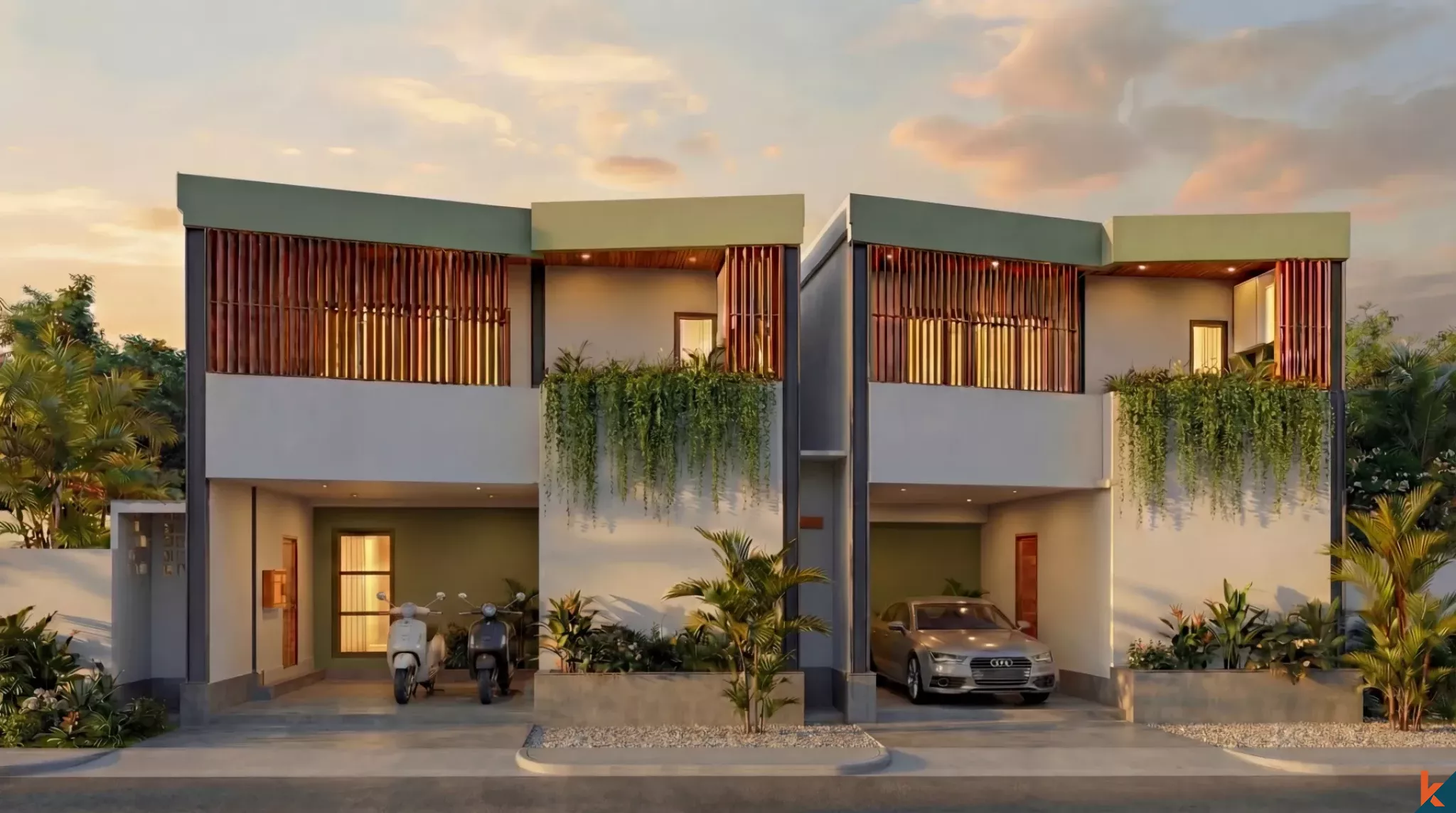 Properti Baru Hak Milik Tiga Kamar Tidur Bergaya Modern di Ungasan