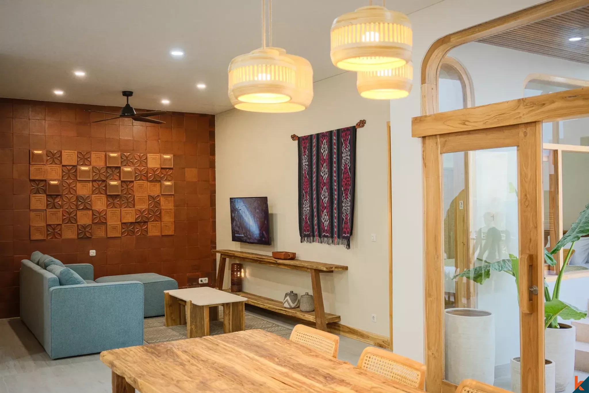 Villa moderne et confortable de deux chambres à louer à Kerobokan