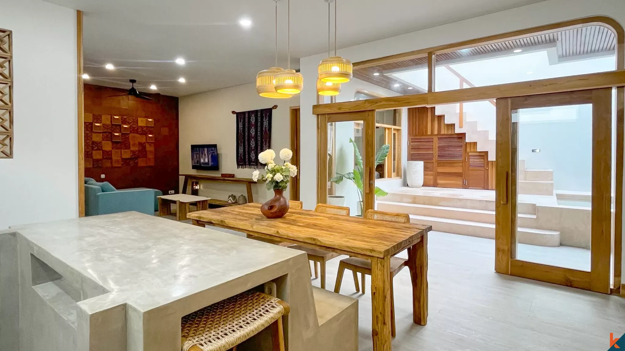 Villa moderne et confortable de deux chambres à louer à Kerobokan