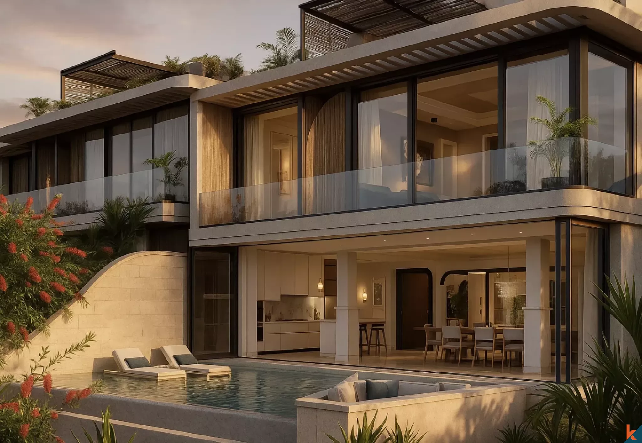 Two Bedroom Offplan Cliffside Villa for Lease with Unobstructed Ocean View in Uluwatu