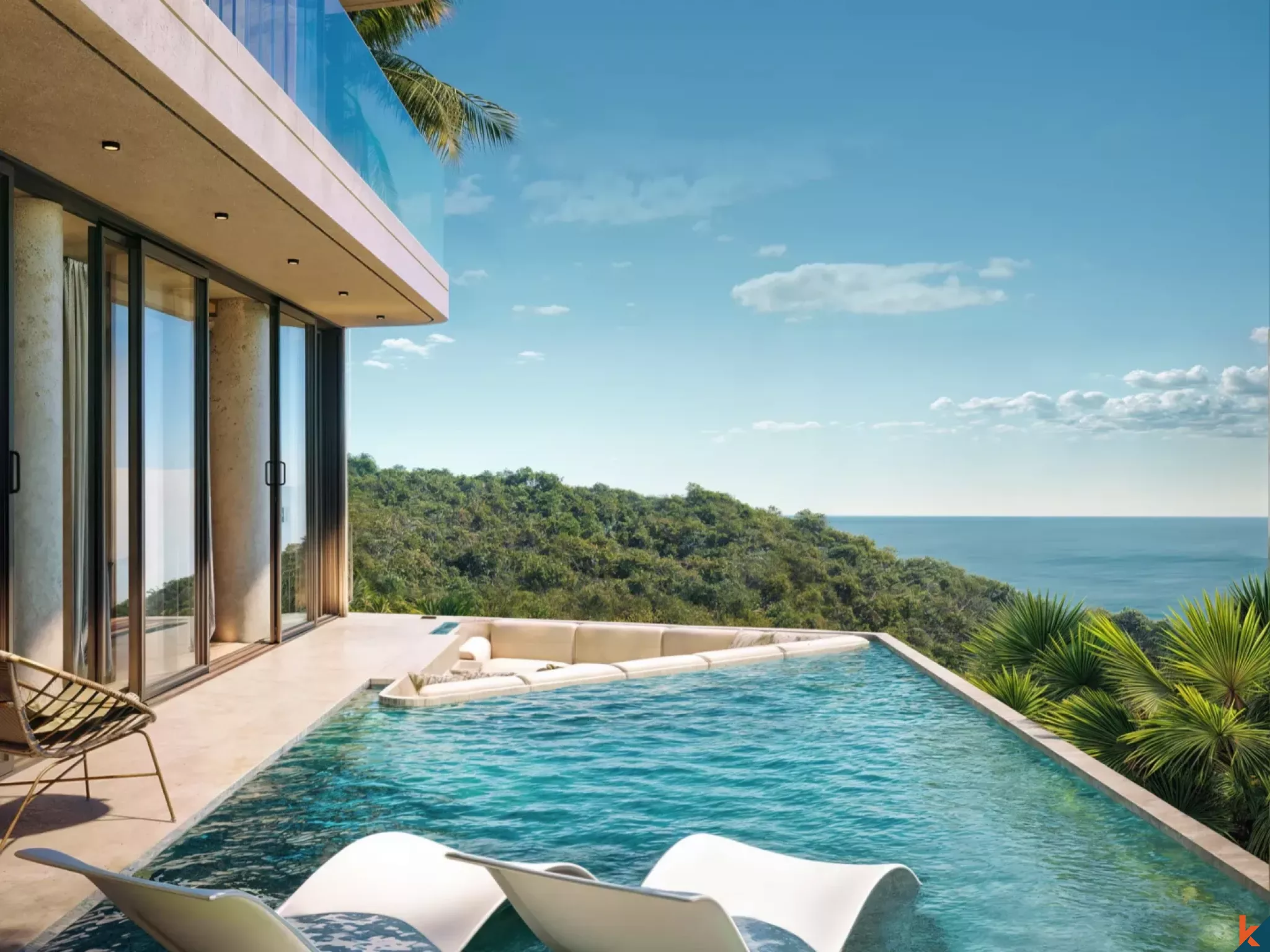 Two Bedroom Offplan Cliffside Villa for Lease with Unobstructed Ocean View in Uluwatu