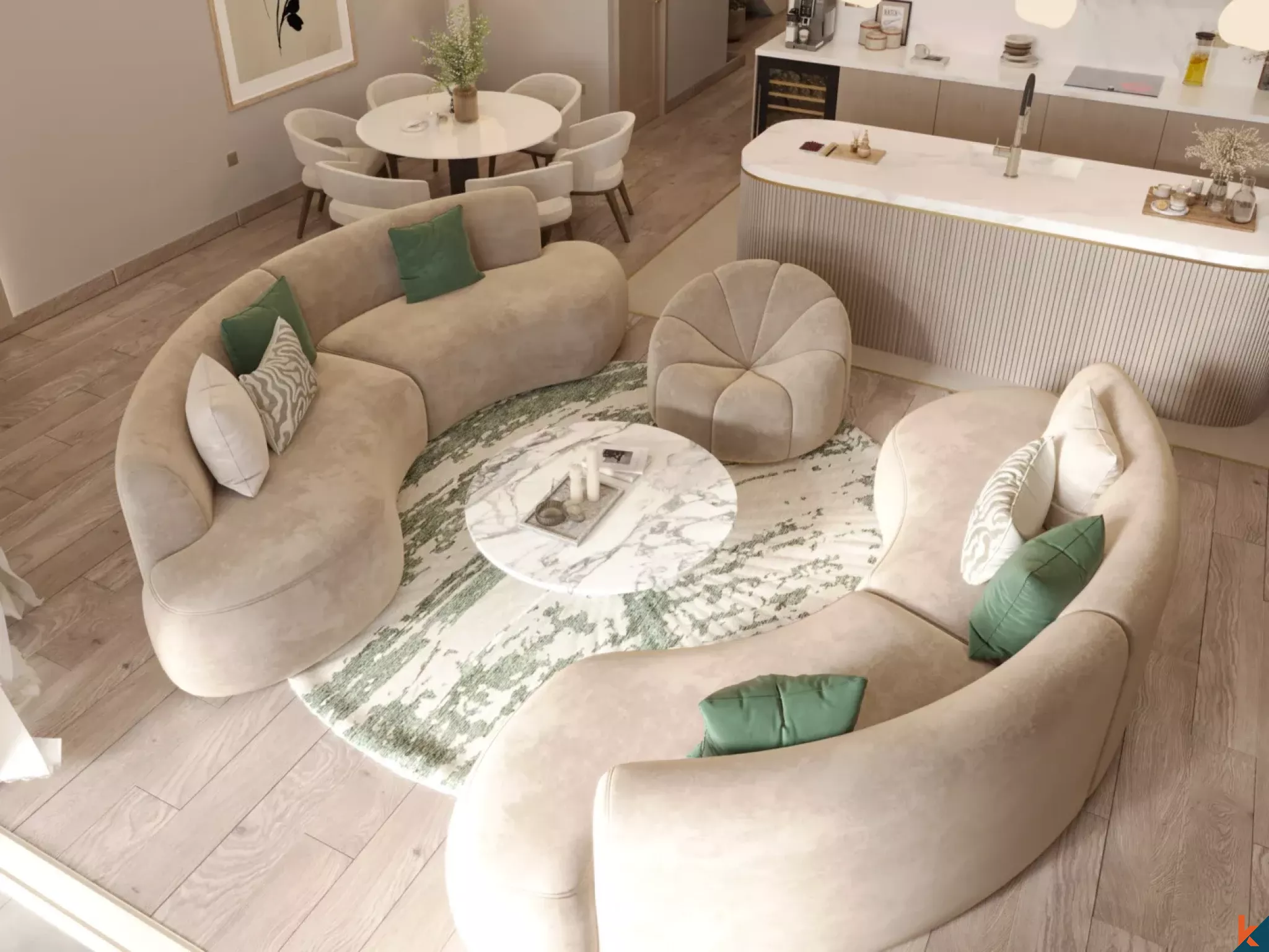 Three Bedroom Offplan Cliffside Villa for Lease with Unobstructed Ocean View in Uluwatu