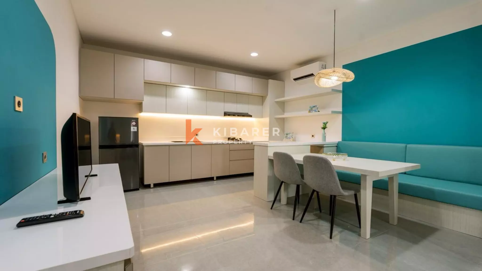 Modern Two-Bedroom Furnished Villa with Shared Pool in Denpasar