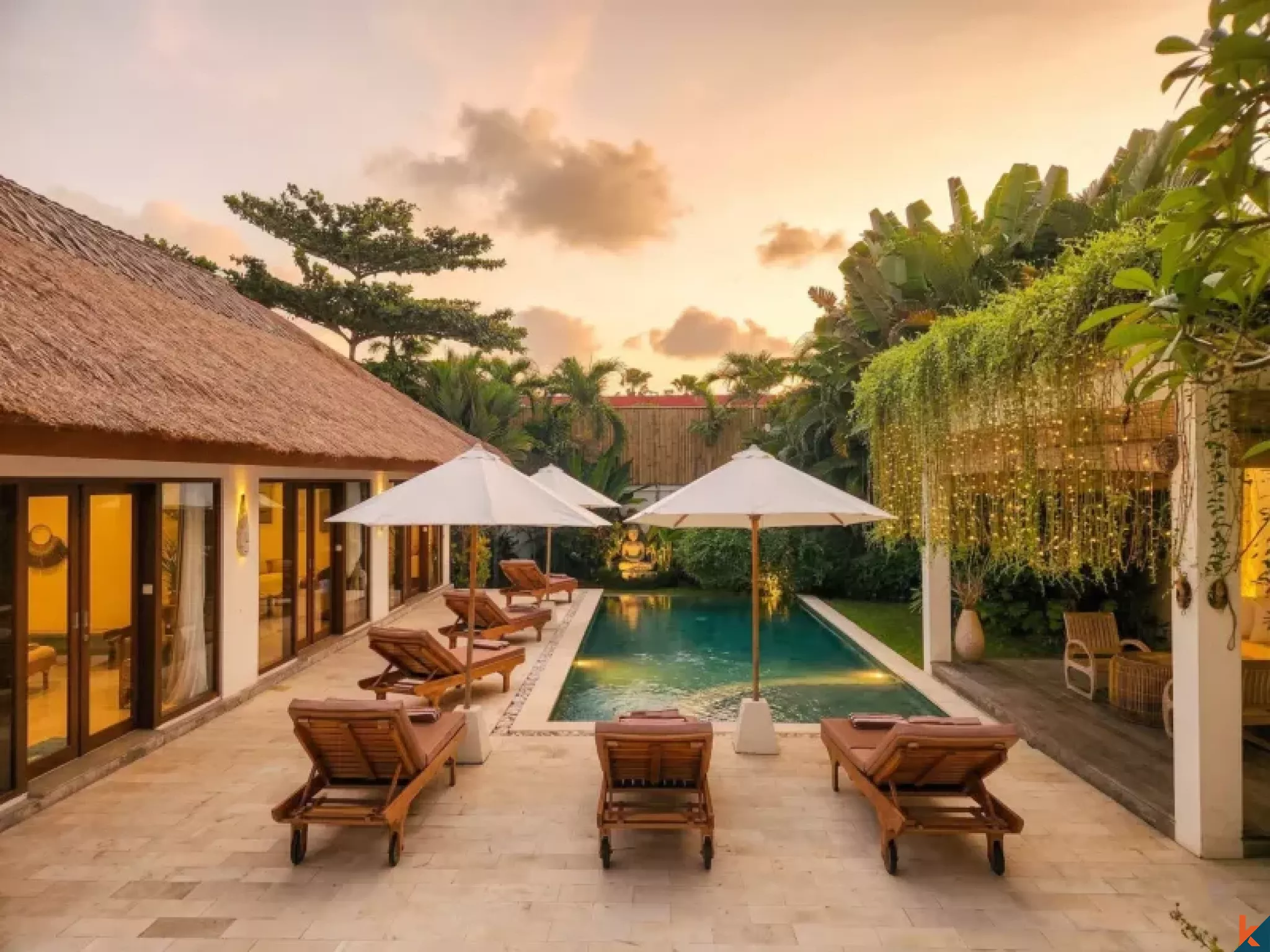 Properti Sewa Modern Bergaya Tropis dengan Empat Kamar Tidur di Tiying Tutul