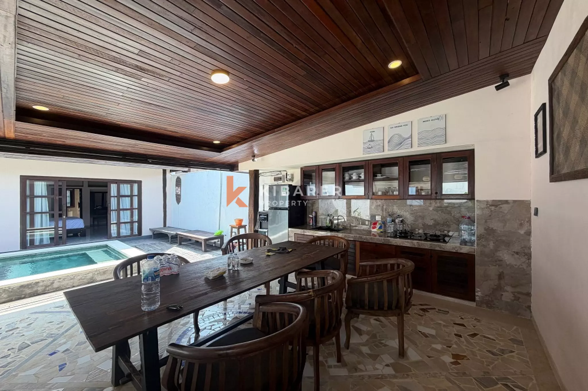 Minimalist Woody Two-Bedrooms Villa in Tanah Lot