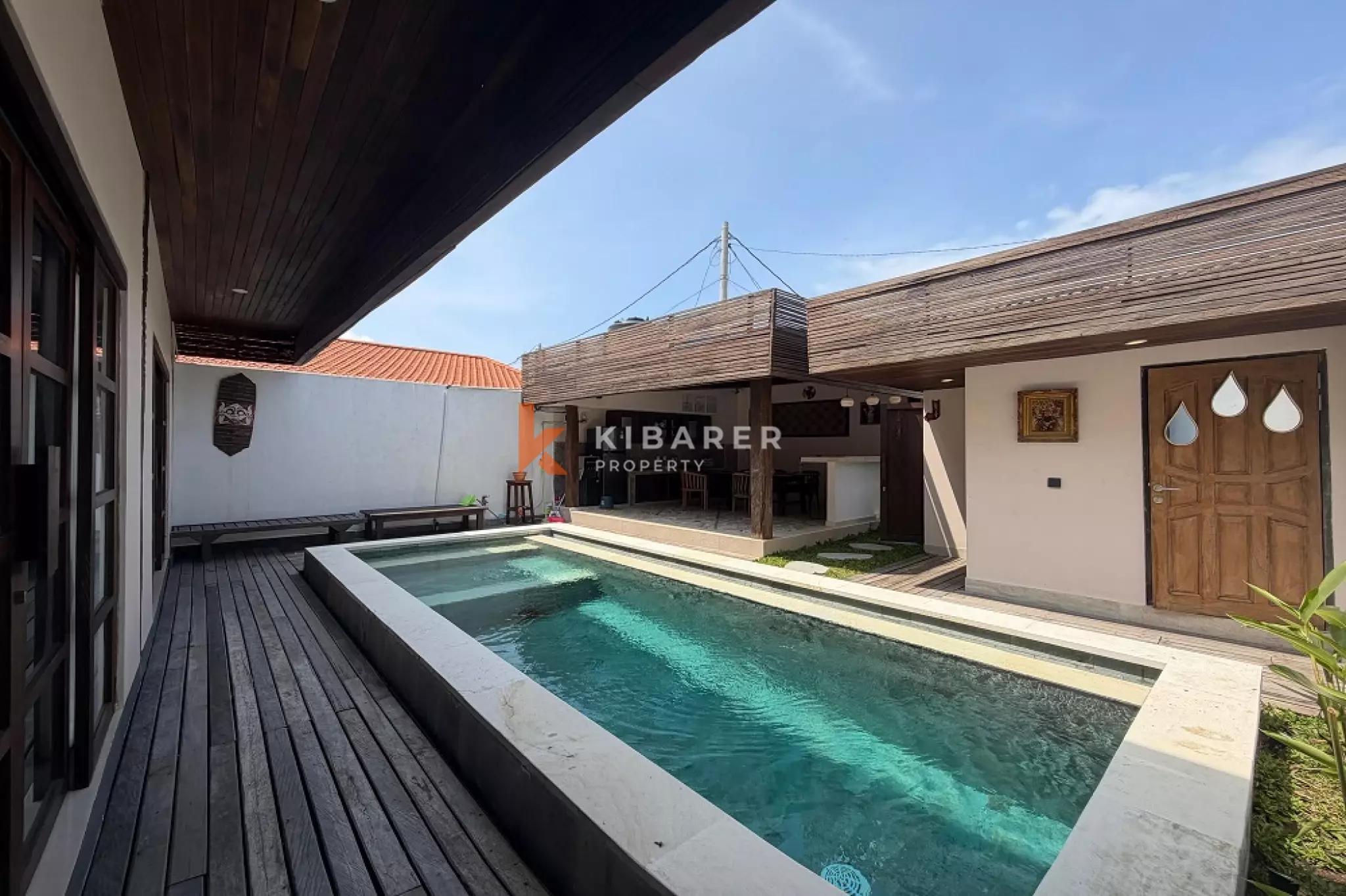 Minimalist Woody Two-Bedrooms Villa in Tanah Lot