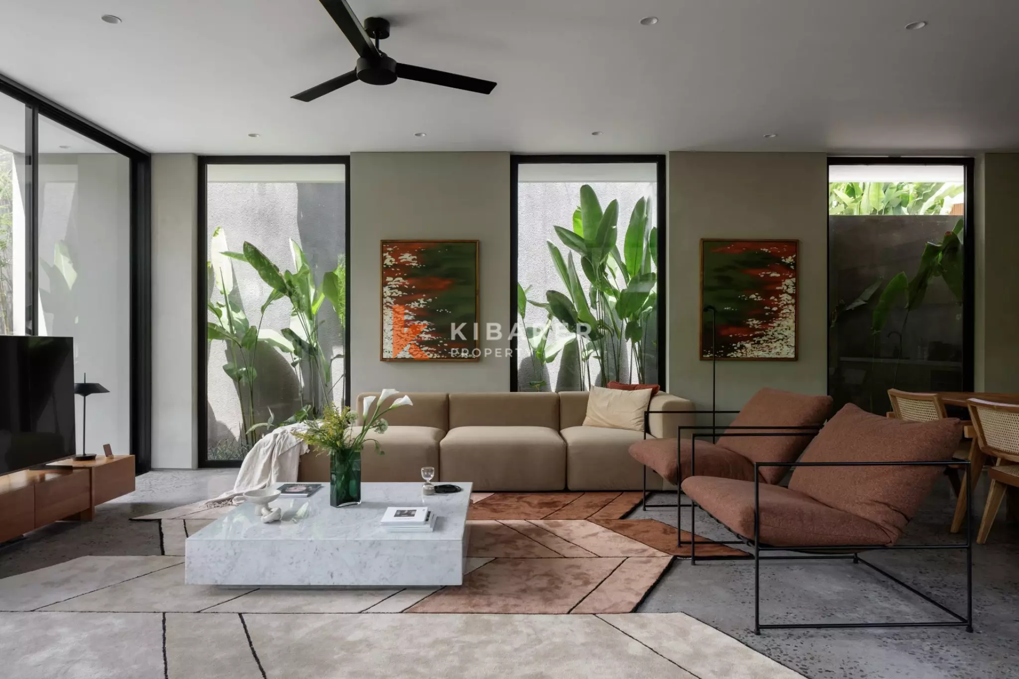 Villa Modern Dua Kamar Tidur di Canggu dengan Nuansa Ikonik LA Pertengahan Abad