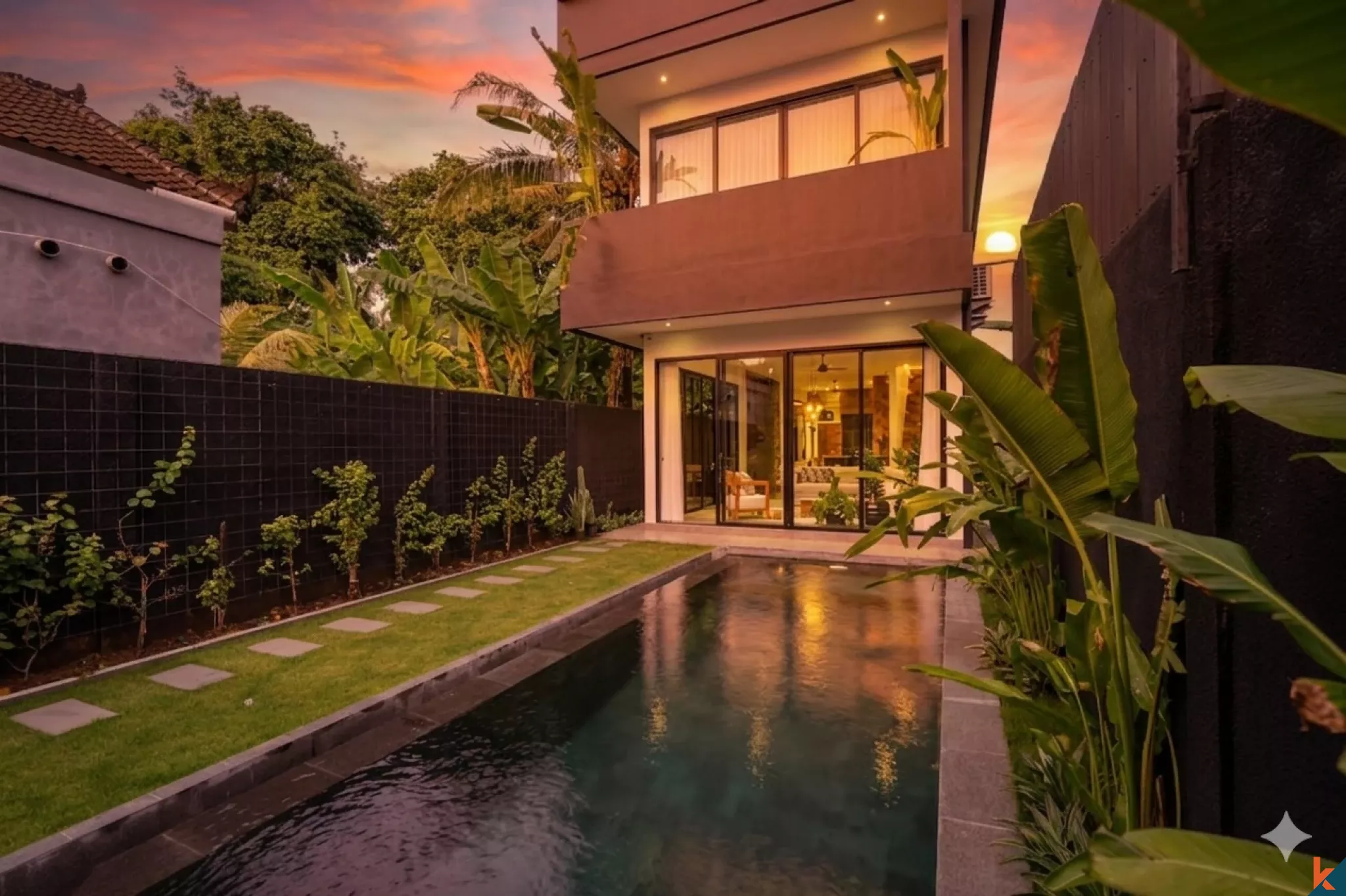 Oasis Vila Tropis Modern 3 Kamar Tidur di Tumbak Bayuh