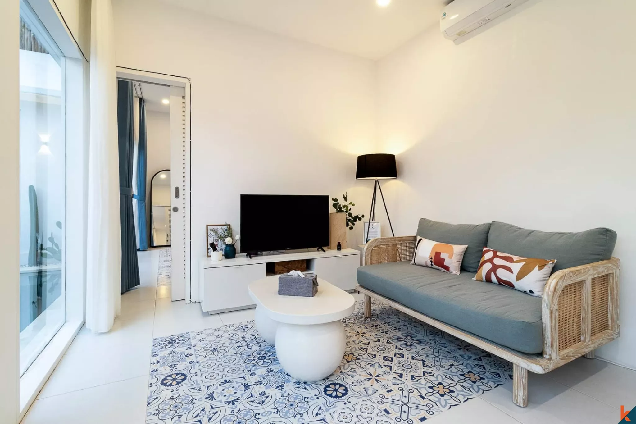 Vila 1 Kamar Tidur dengan Kolam Renang Pribadi di Pererenan yang Tenang