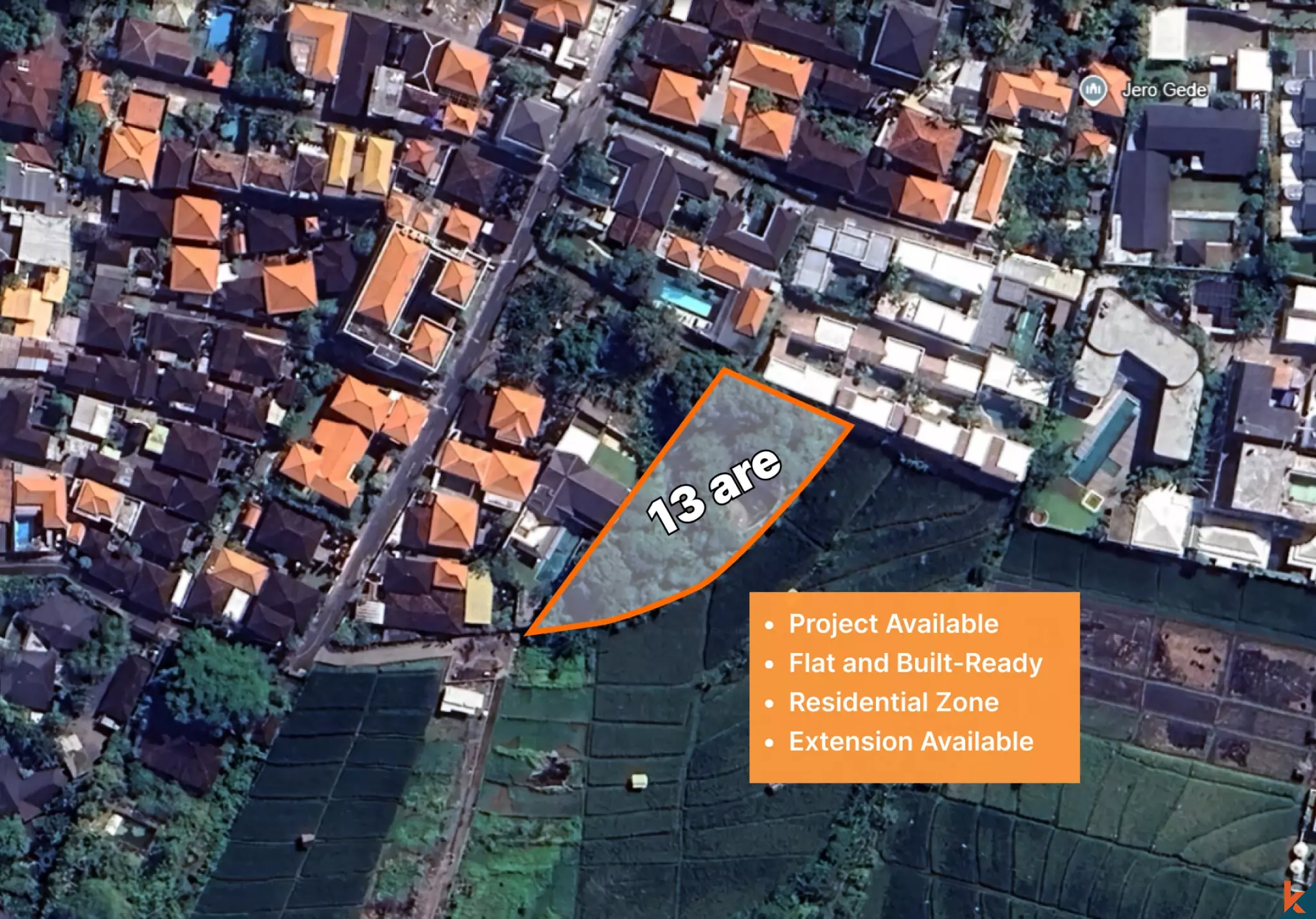 Terrain spacieux à louer avec projet disponible à Umalas