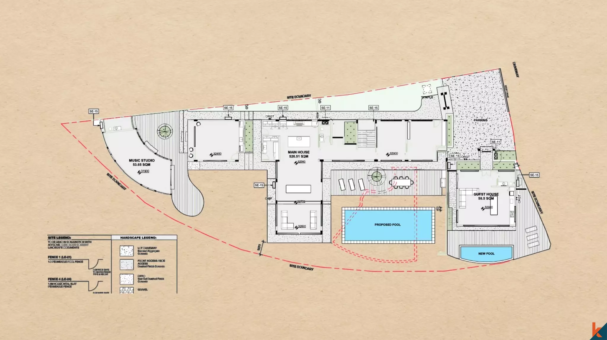 Terrain spacieux à louer avec projet disponible à Umalas