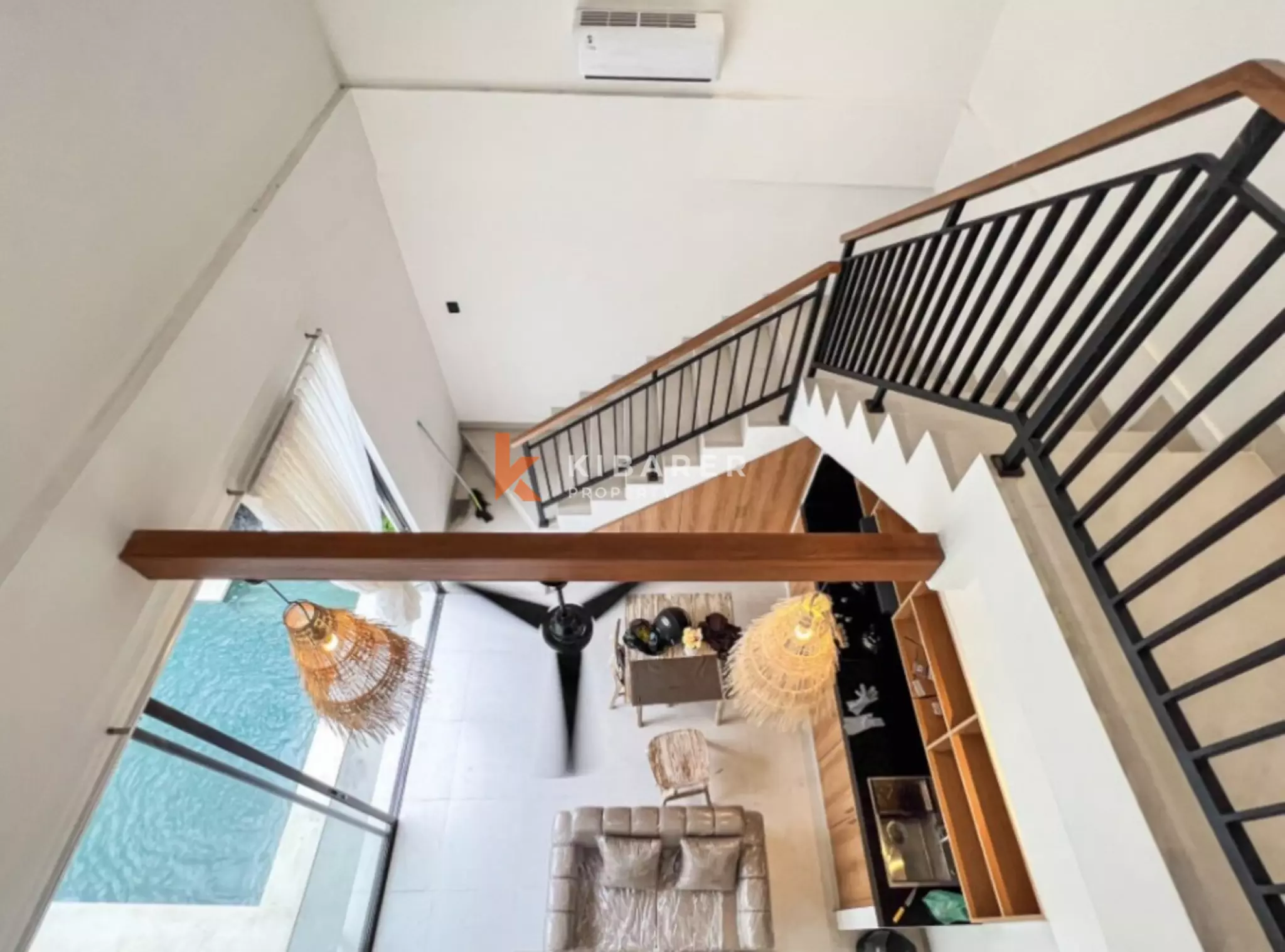 Sleek Two Bedroom Minimalist Villa Steps from Pererenan Beach