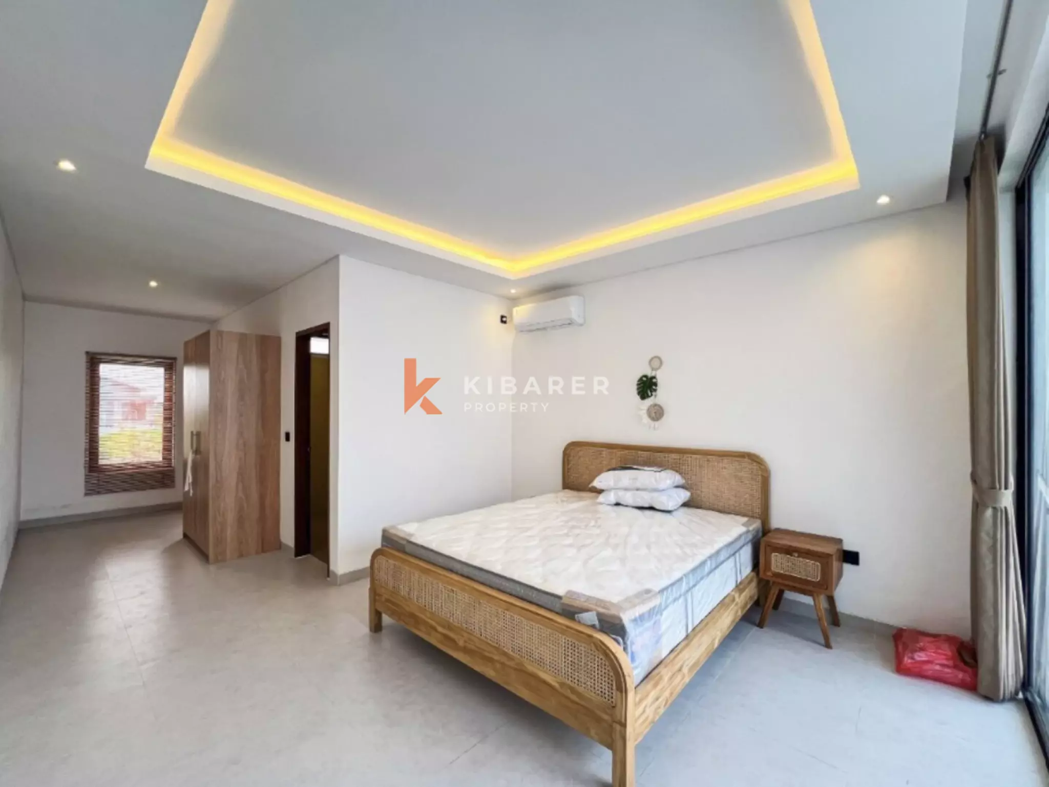 Sleek Two Bedroom Minimalist Villa Steps from Pererenan Beach