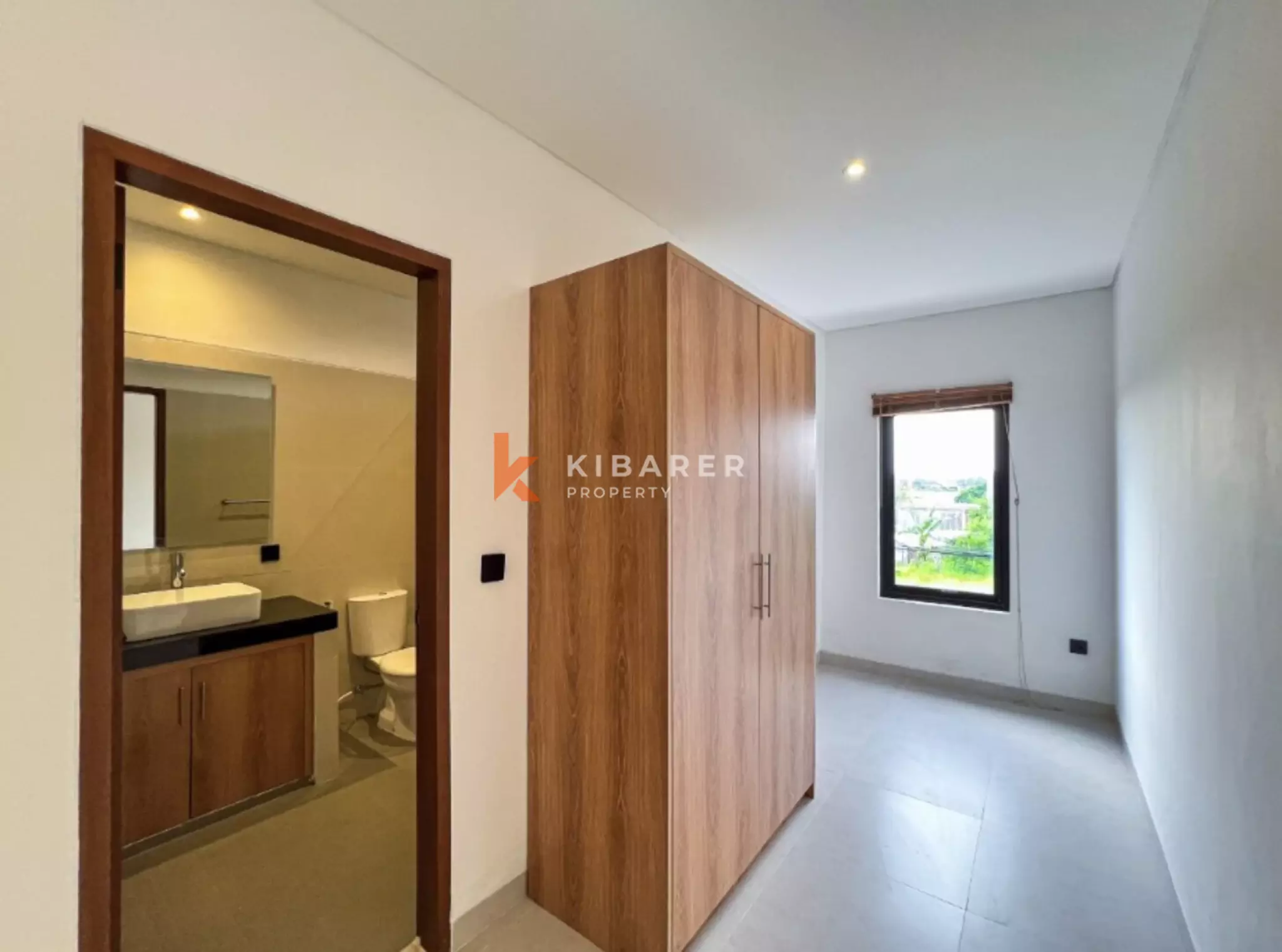 Sleek Two Bedroom Minimalist Villa Steps from Pererenan Beach