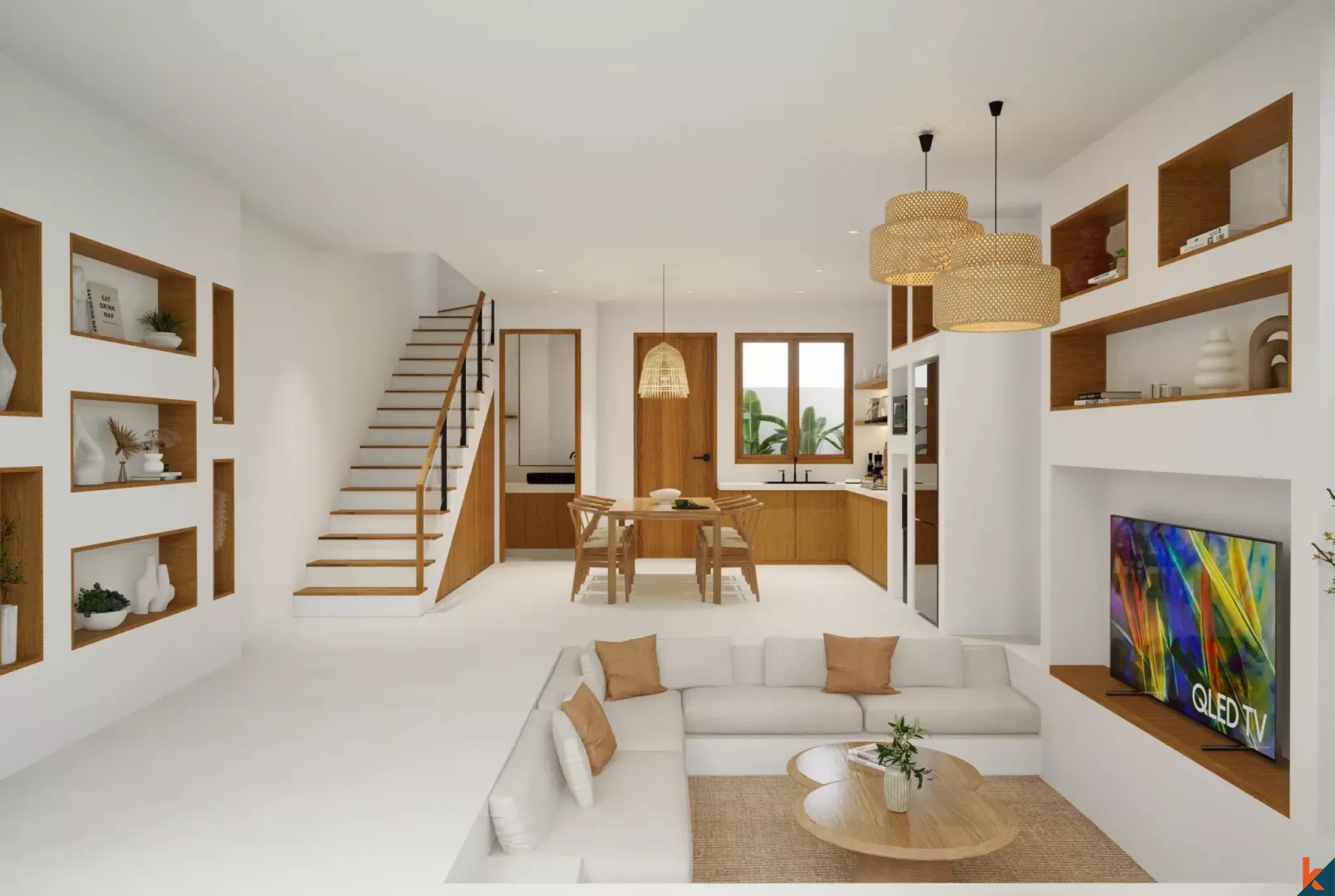 Properti Baru dan Modern dengan Dua Kamar Tidur untuk Disewakan di Balangan