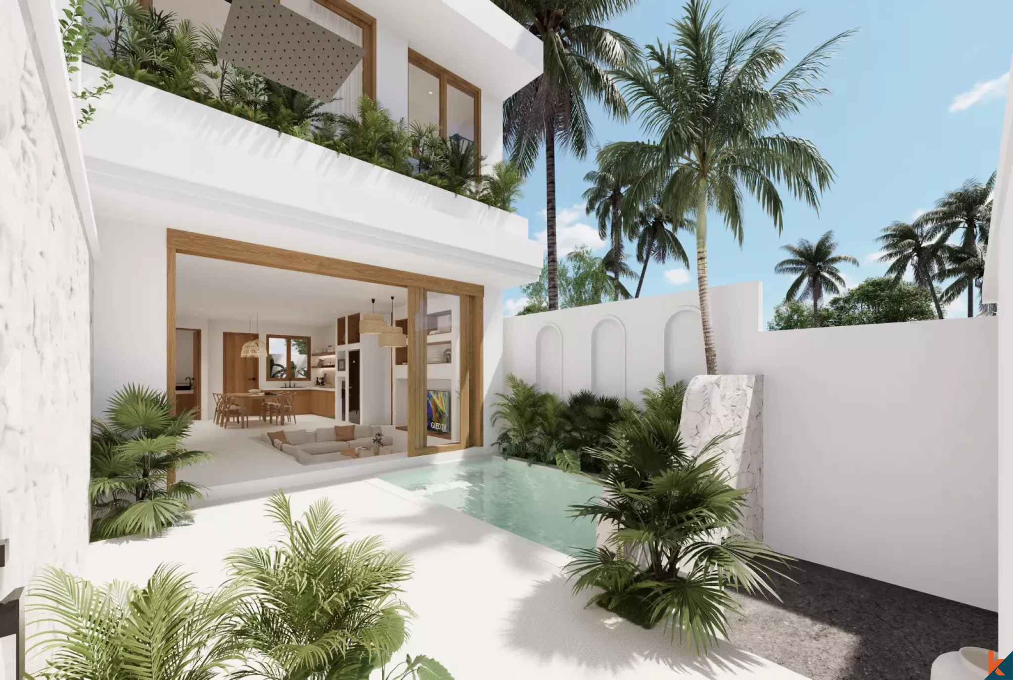 Properti Baru dan Modern dengan Dua Kamar Tidur untuk Disewakan di Balangan