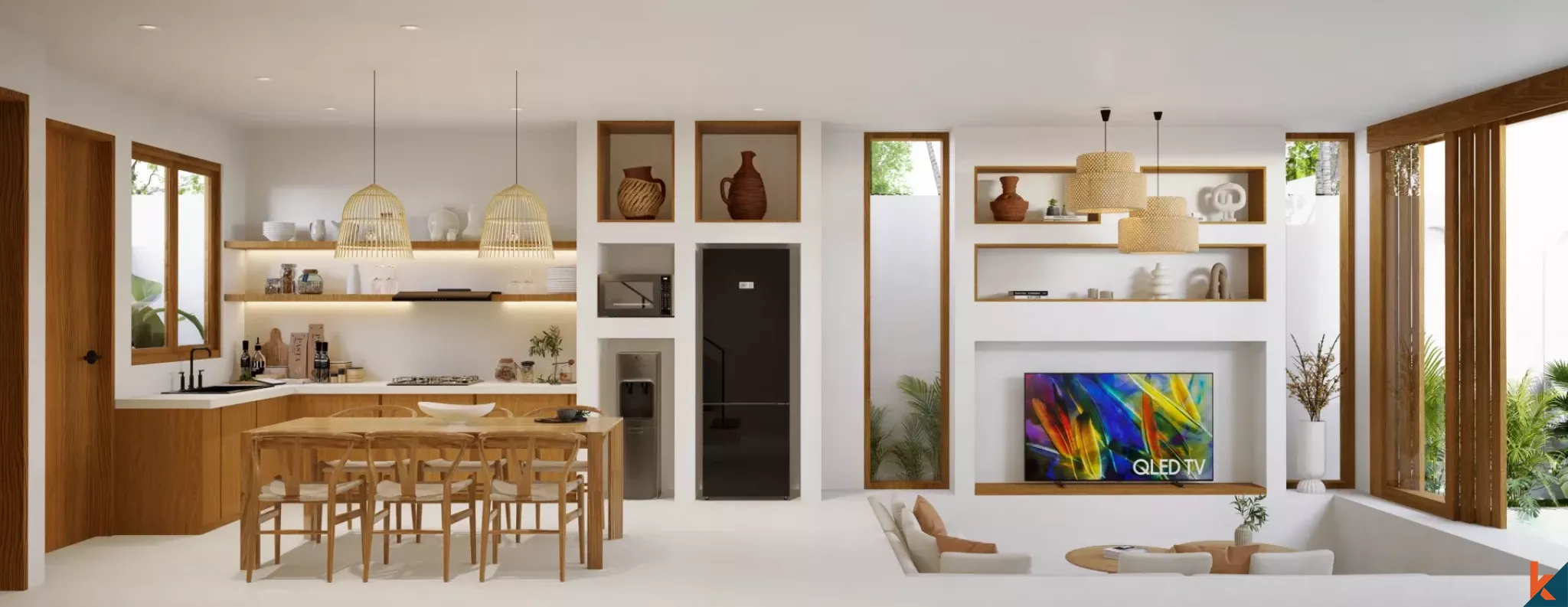 Properti Baru dan Modern dengan Dua Kamar Tidur untuk Disewakan di Balangan