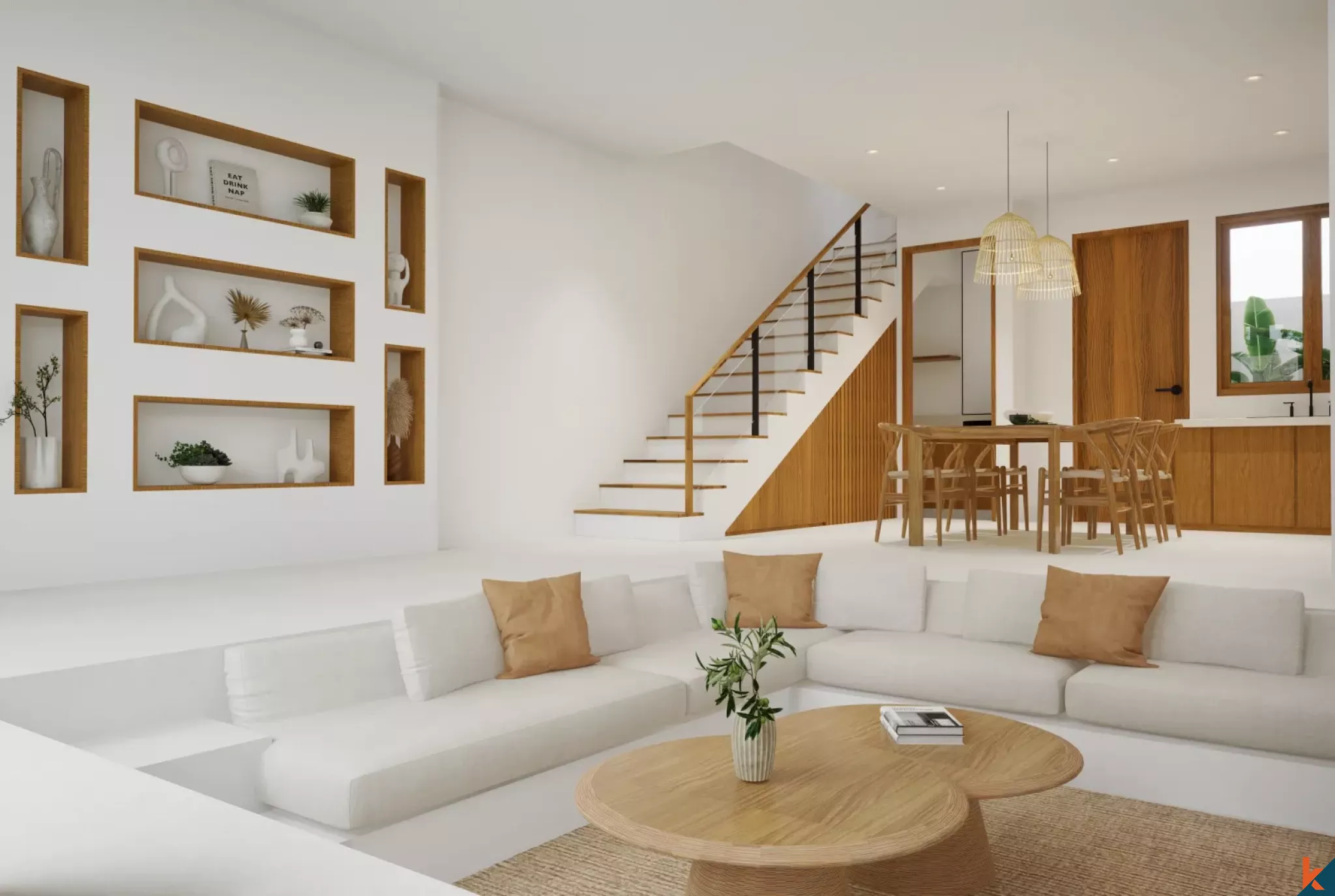 Properti Baru dan Modern dengan Dua Kamar Tidur untuk Disewakan di Balangan