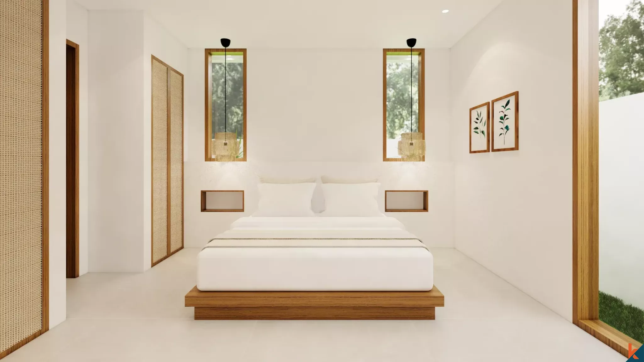 Rumah Liburan Bergaya Mediterania dengan Tiga Kamar Tidur untuk Disewa di Nyang Nyang