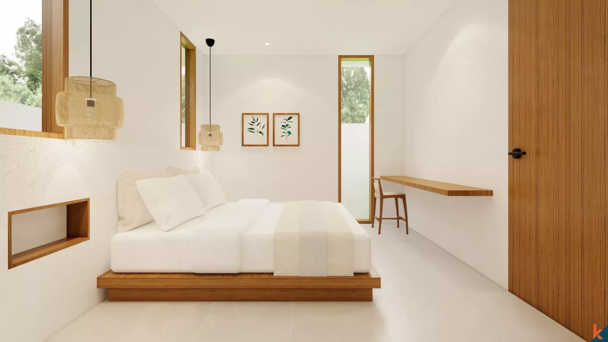 Rumah Liburan Bergaya Mediterania dengan Tiga Kamar Tidur untuk Disewa di Nyang Nyang