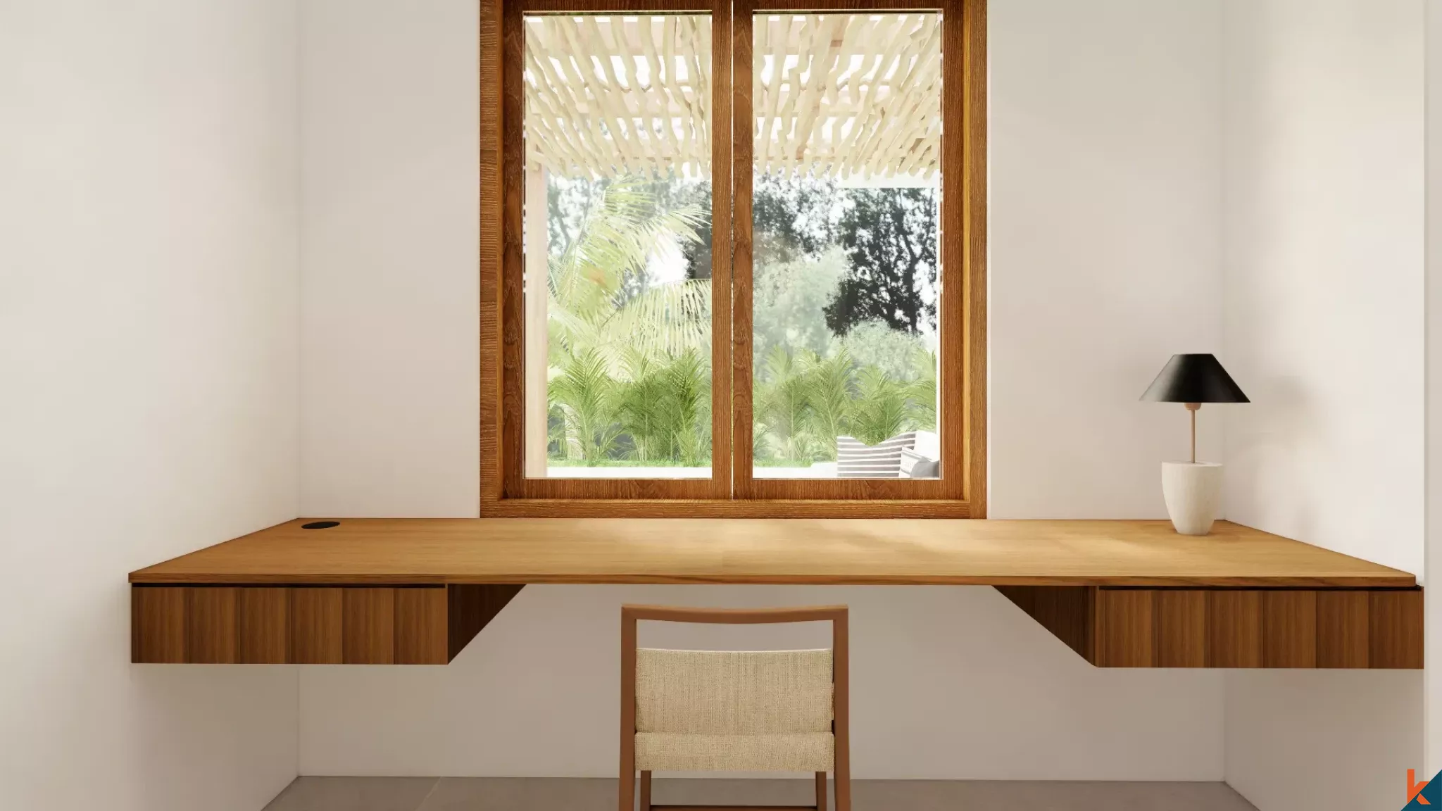 Rumah Liburan Bergaya Mediterania dengan Tiga Kamar Tidur untuk Disewa di Nyang Nyang