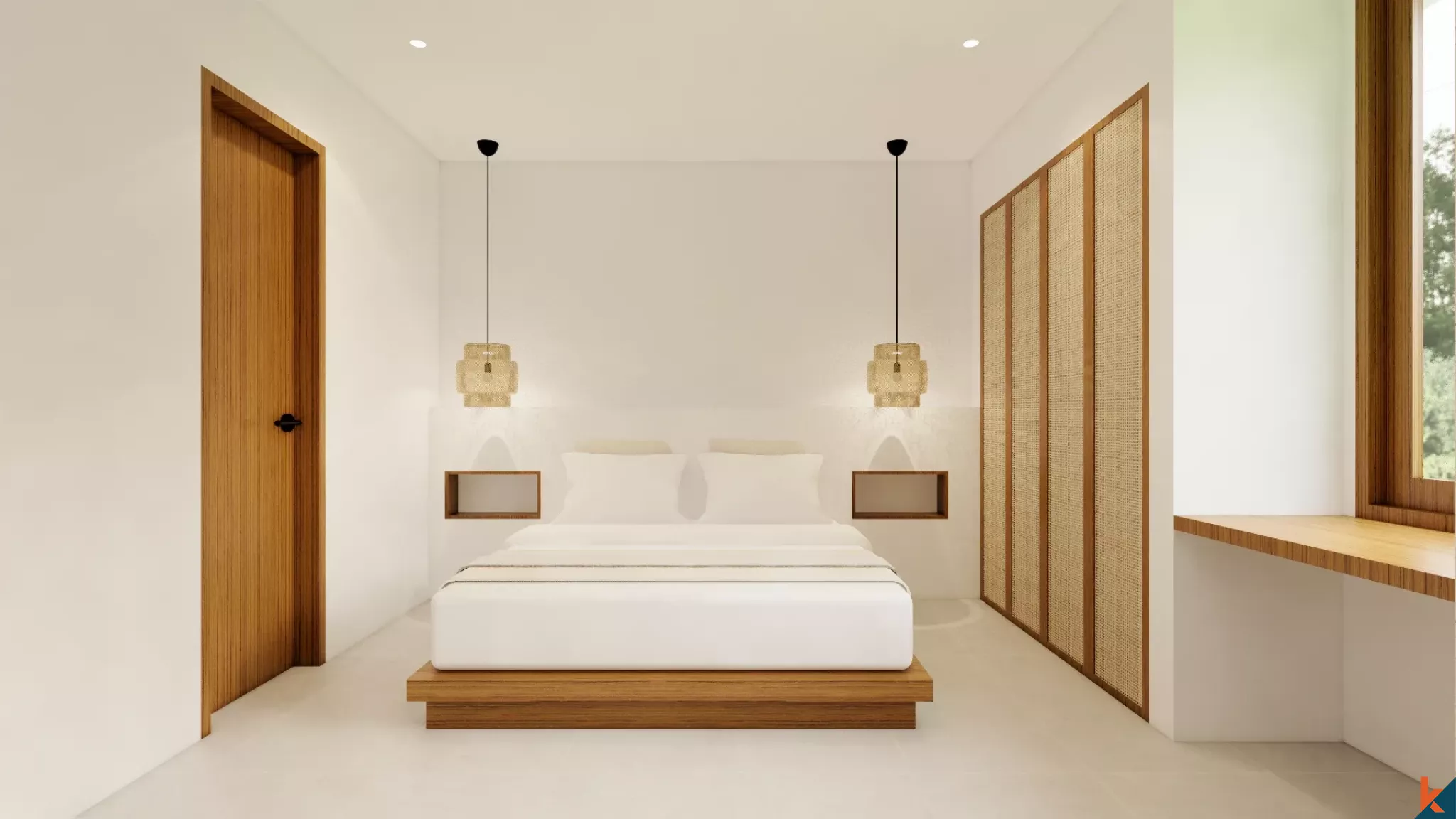 Rumah Liburan Bergaya Mediterania dengan Tiga Kamar Tidur untuk Disewa di Nyang Nyang