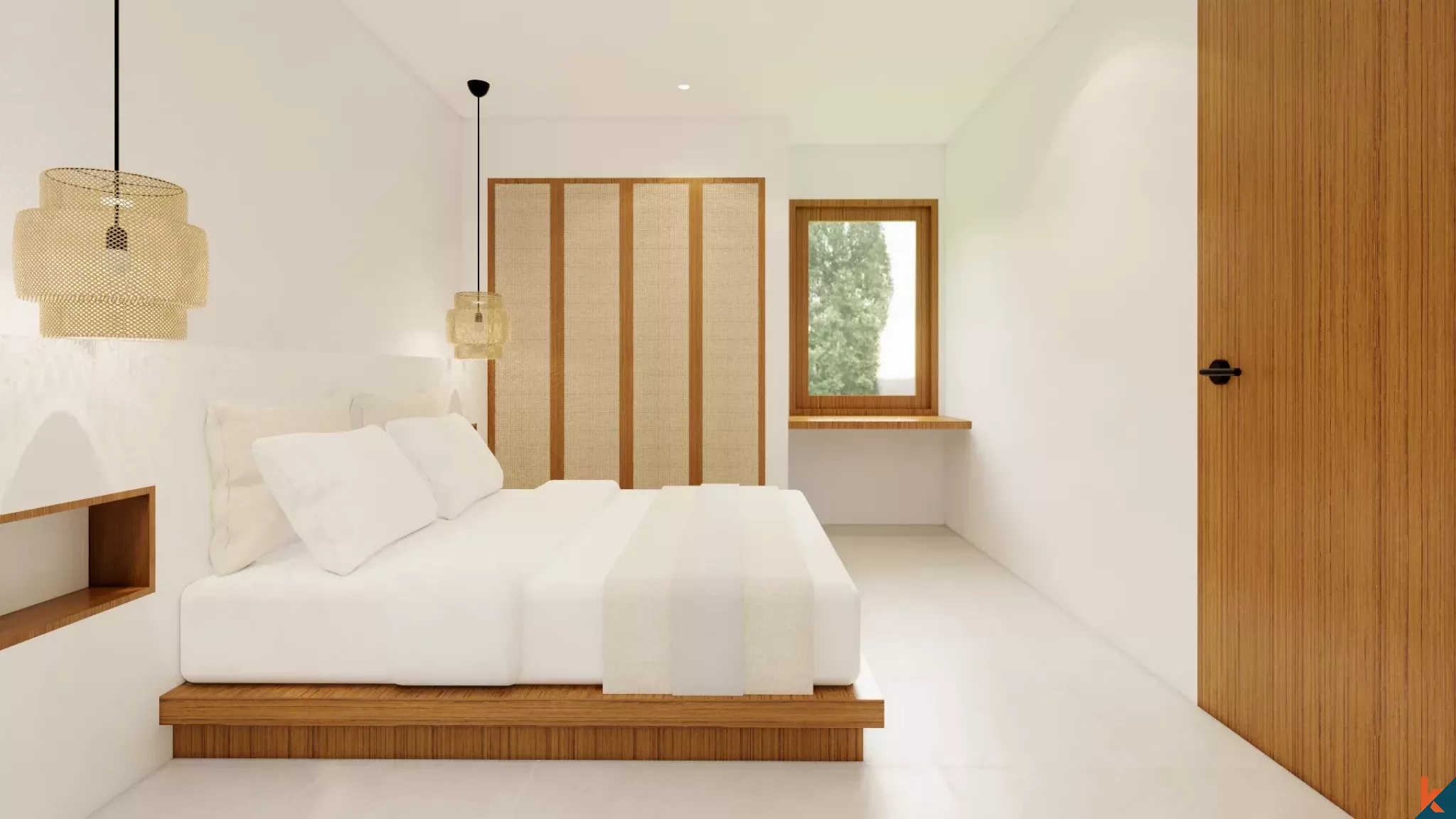 Rumah Liburan Bergaya Mediterania dengan Tiga Kamar Tidur untuk Disewa di Nyang Nyang