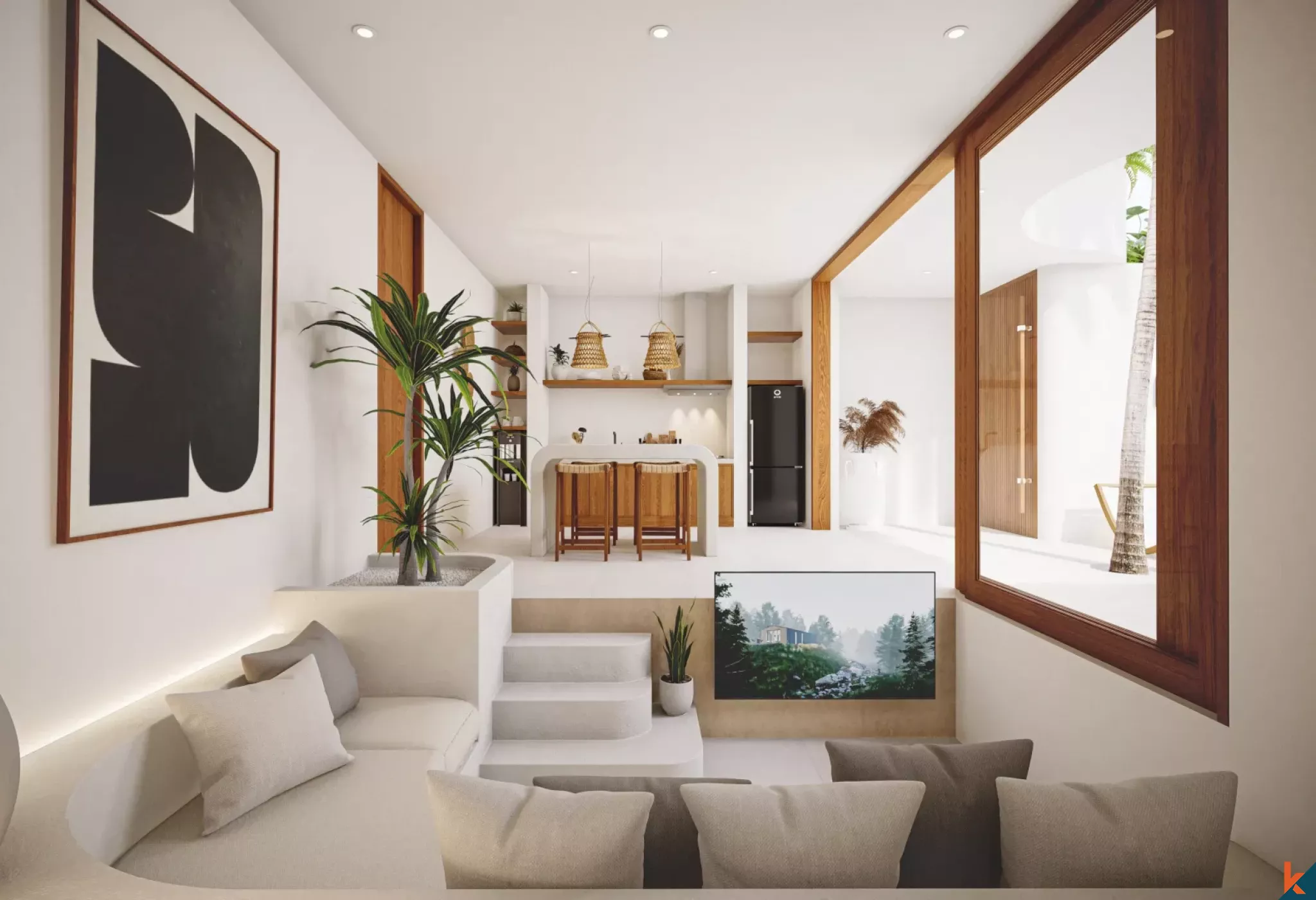 Vila Modern Satu Kamar Tidur yang Elegan di Ungasan yang Tenang