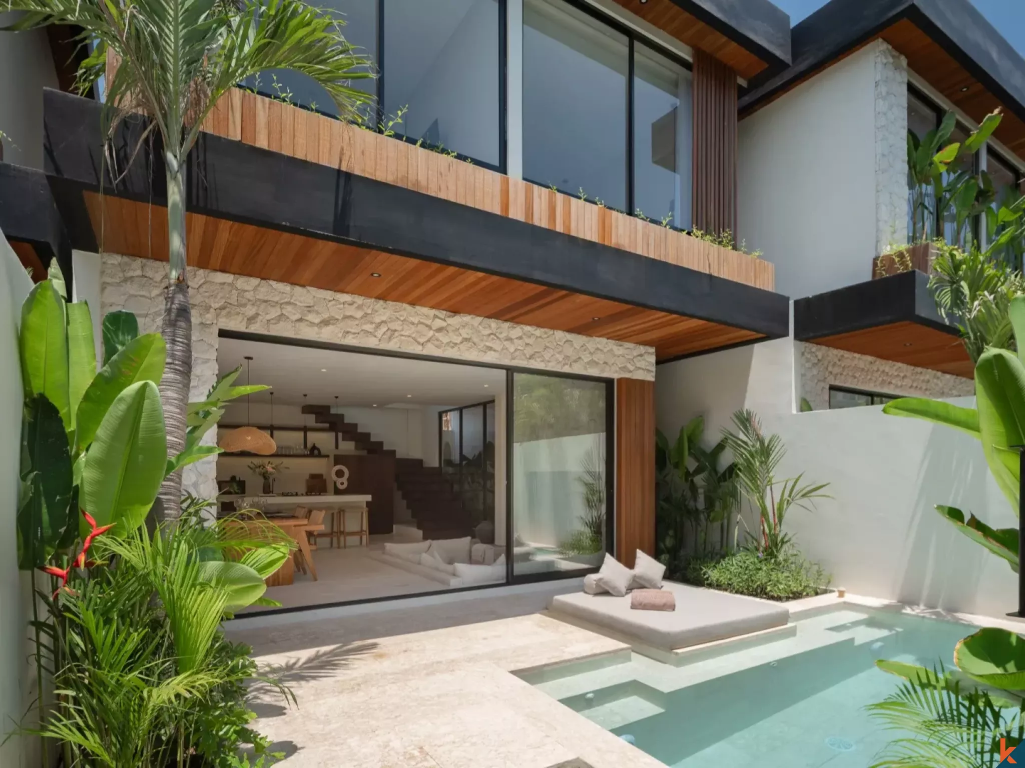 Vila Hak Sewa Satu Kamar Tidur Bergaya Dekat Pantai di Batu Bolong