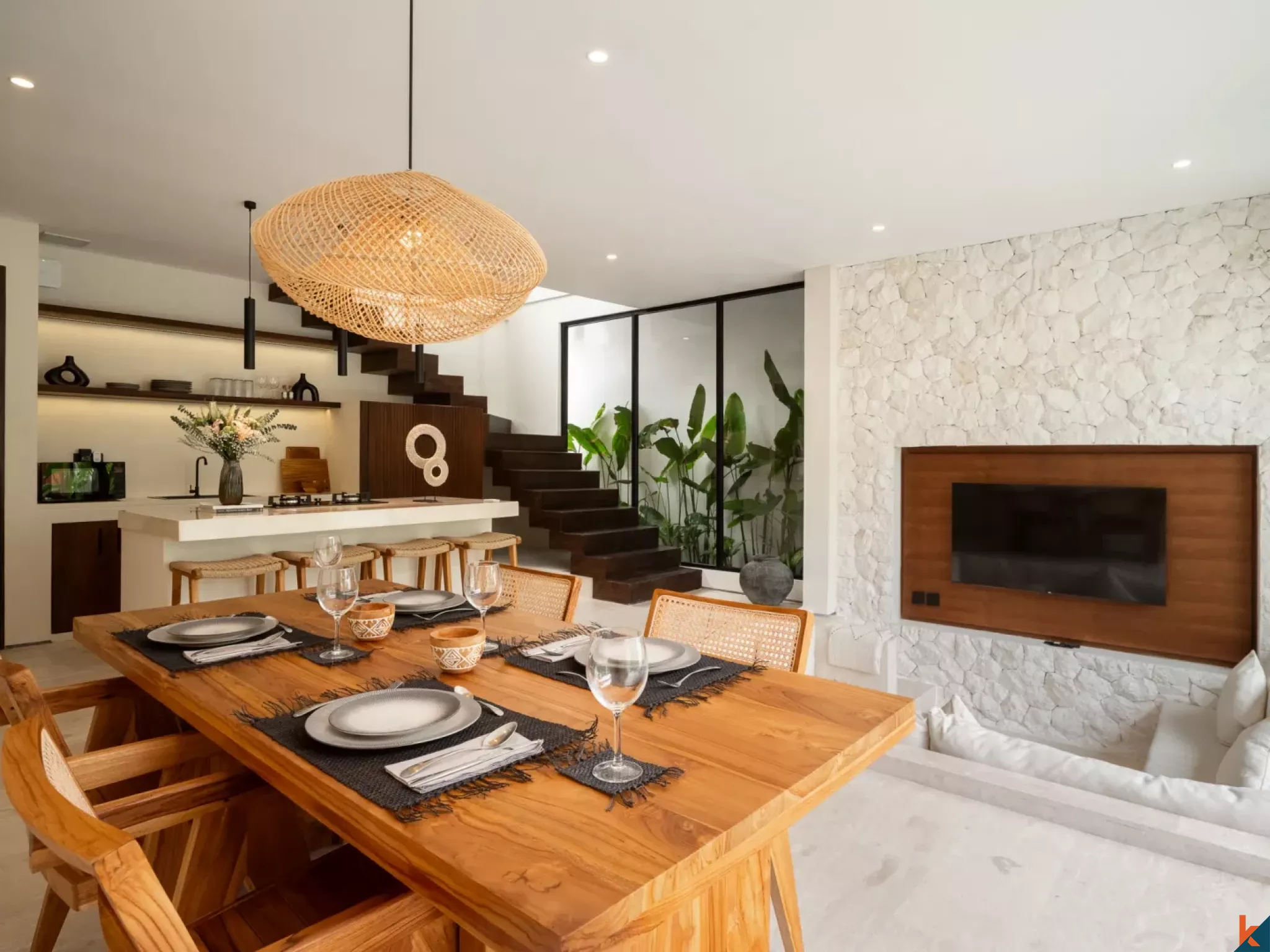 Vila Hak Sewa Satu Kamar Tidur Bergaya Dekat Pantai di Batu Bolong