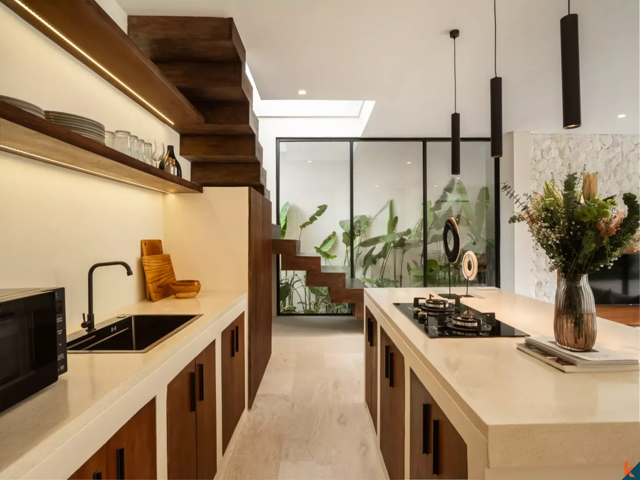 Vila Hak Sewa Satu Kamar Tidur Bergaya Dekat Pantai di Batu Bolong