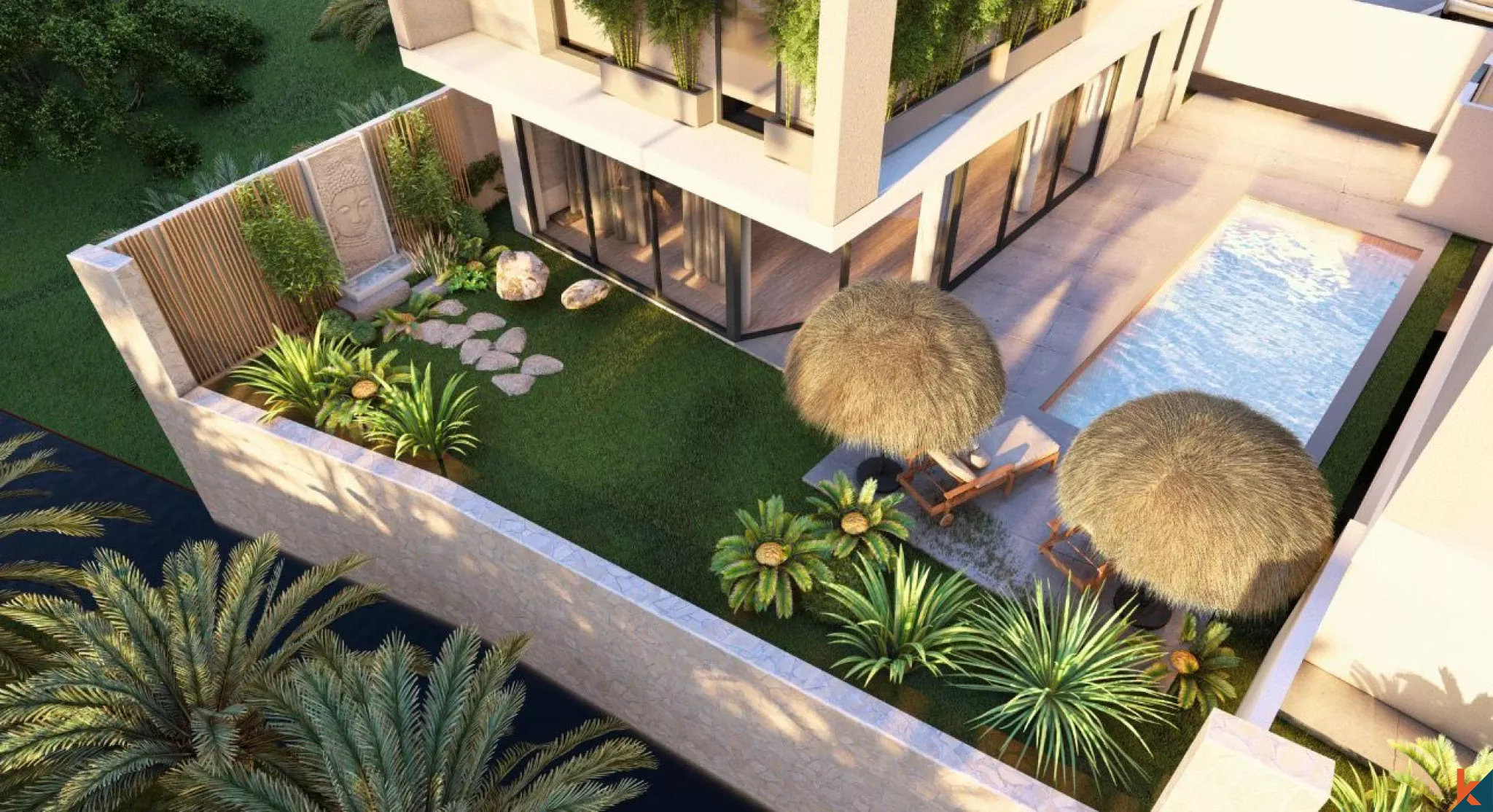 Villa Tropis Modern 3 Kamar Tidur yang Akan Segera Dibangun di Lokasi Strategis Berawa dengan Kolam Renang Pribadi