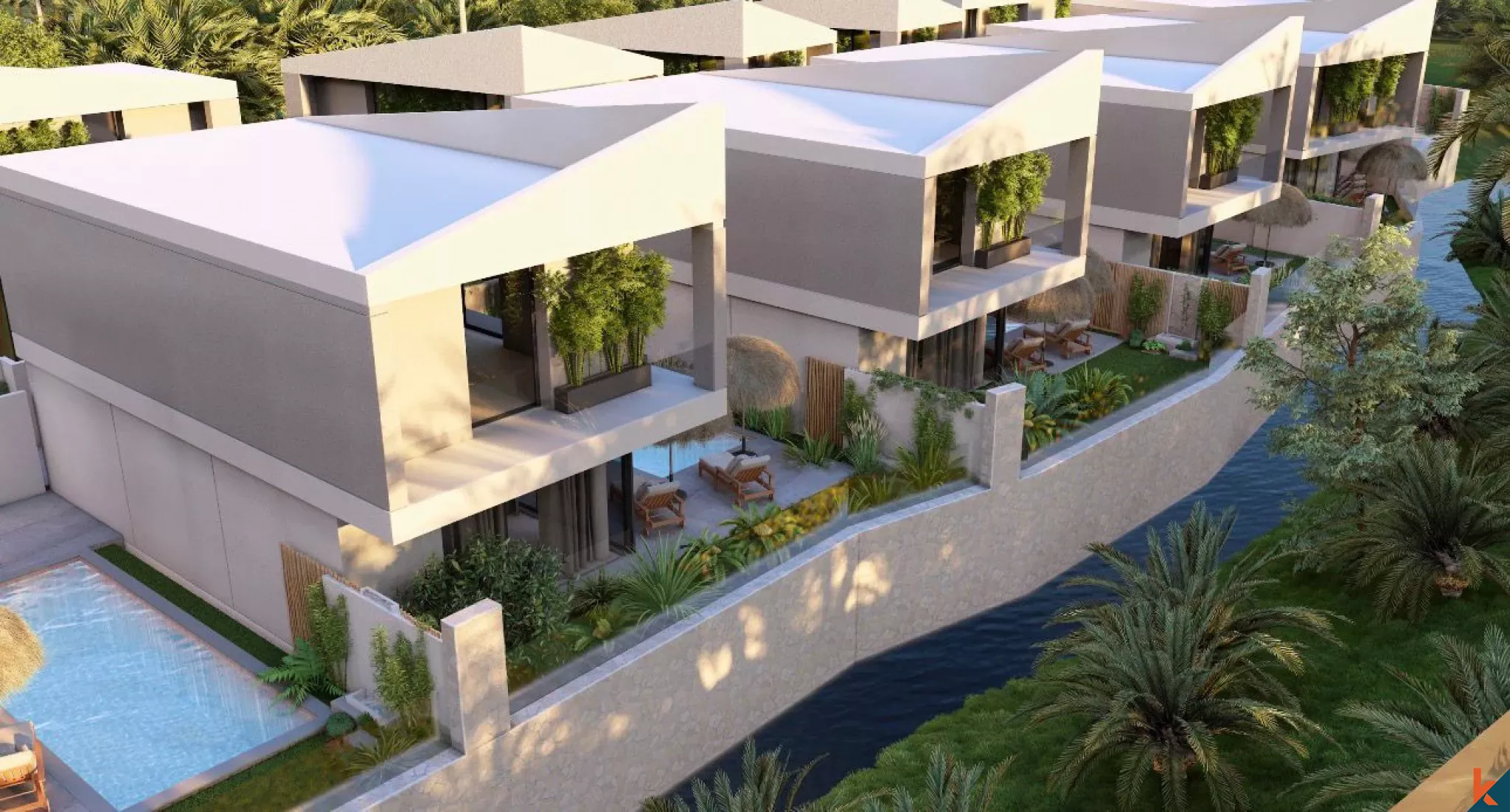 Villa Tropis Modern 3 Kamar Tidur yang Akan Segera Dibangun di Lokasi Strategis Berawa dengan Kolam Renang Pribadi