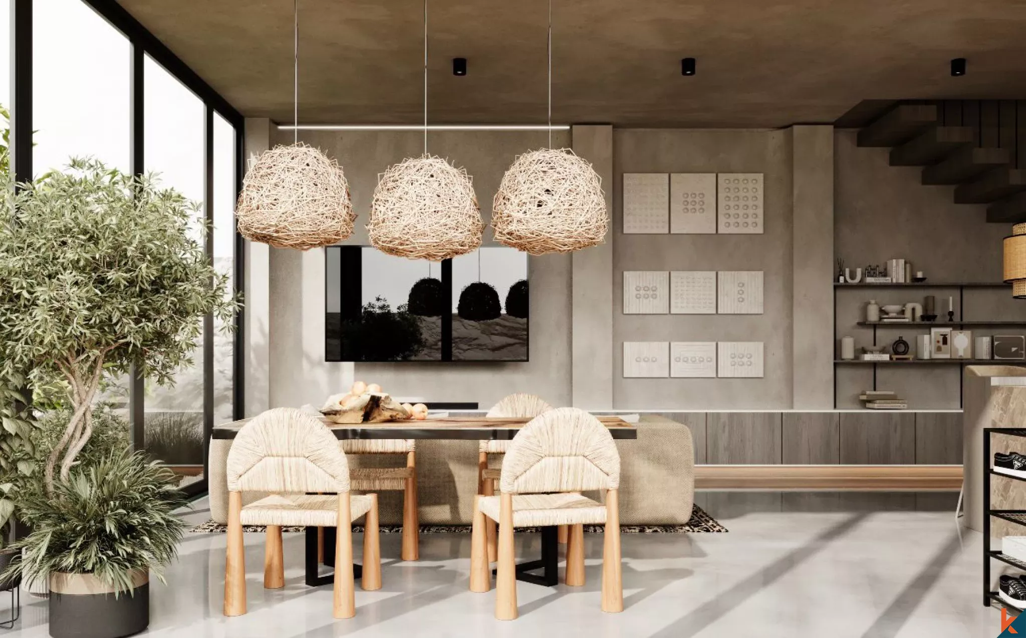 Villa Pribadi Kontemporer 2 Kamar Tidur yang Akan Segera Hadir di Berawa dengan Ruang Tamu Tertutup dan Kolam Renang