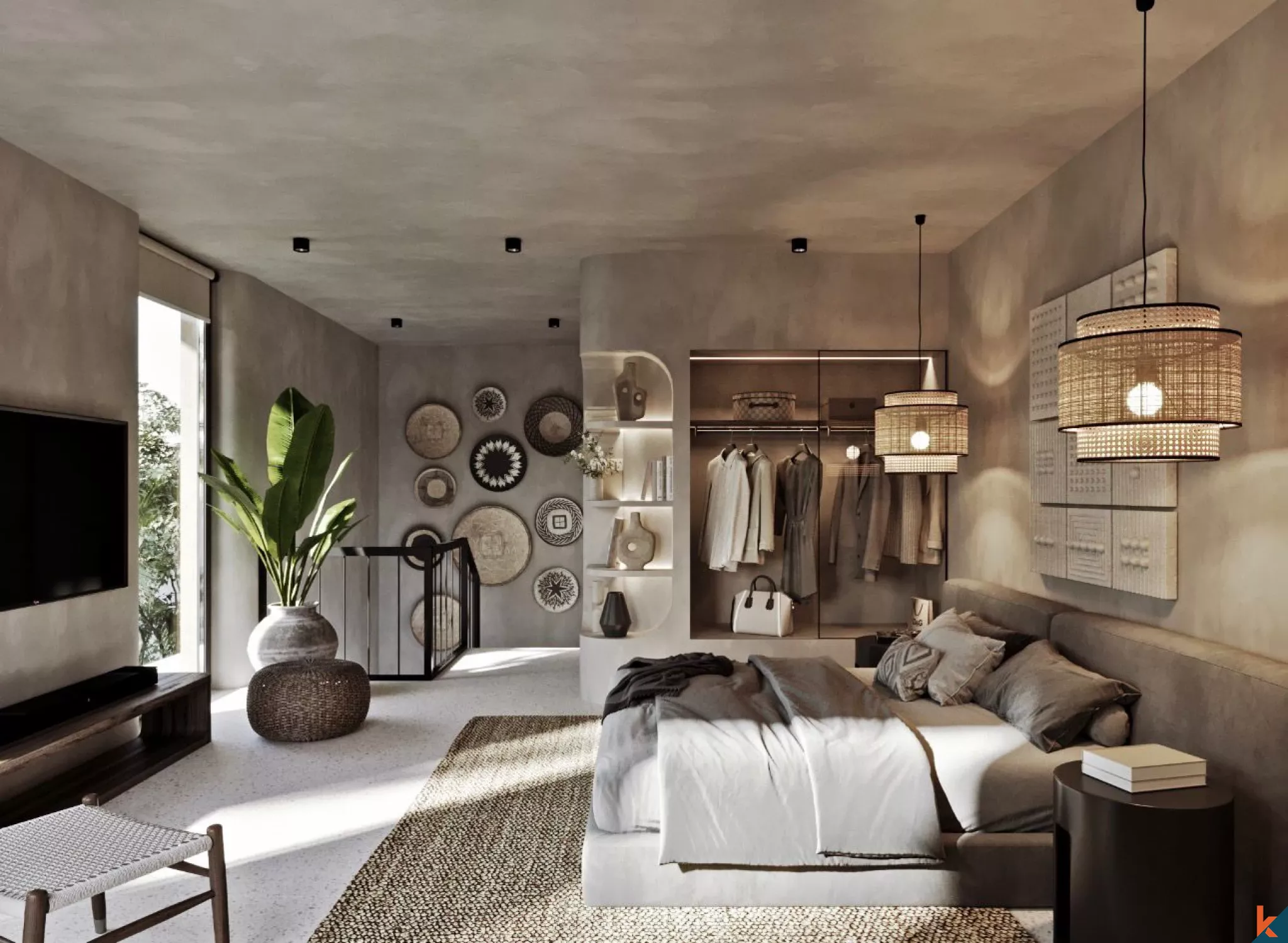 Villa Pribadi 1 Kamar Tidur Bergaya Modern yang Akan Segera Hadir di Berawa dengan Desain Tropis Modern