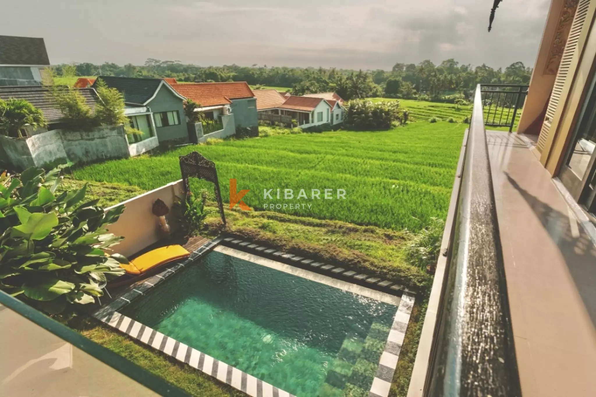 Vila Butik Bergaya Seni dengan Empat Kamar Tidur dan Pemandangan Sawah 180° di Cemagi