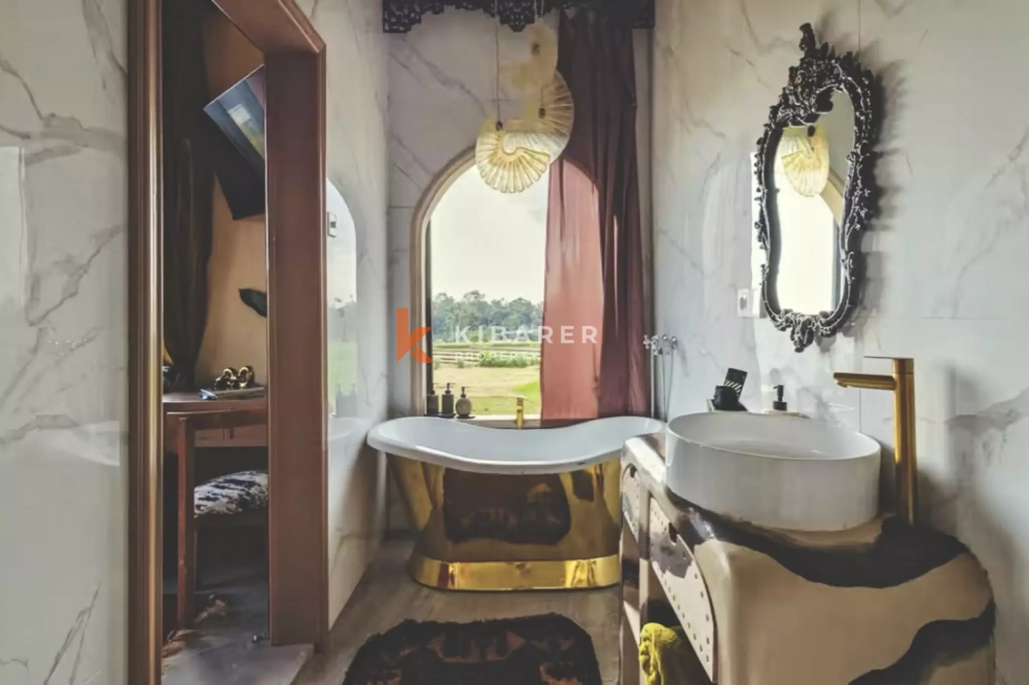 Vila Butik Bergaya Seni dengan Empat Kamar Tidur dan Pemandangan Sawah 180° di Cemagi