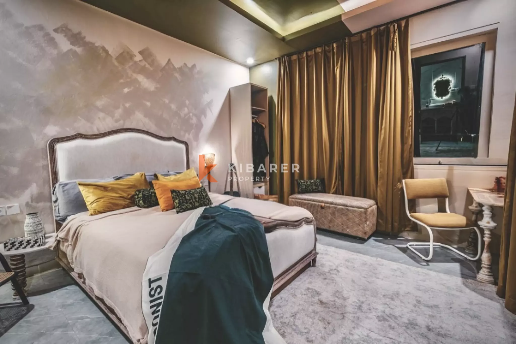 Vila Butik Bergaya Seni dengan Empat Kamar Tidur dan Pemandangan Sawah 180° di Cemagi