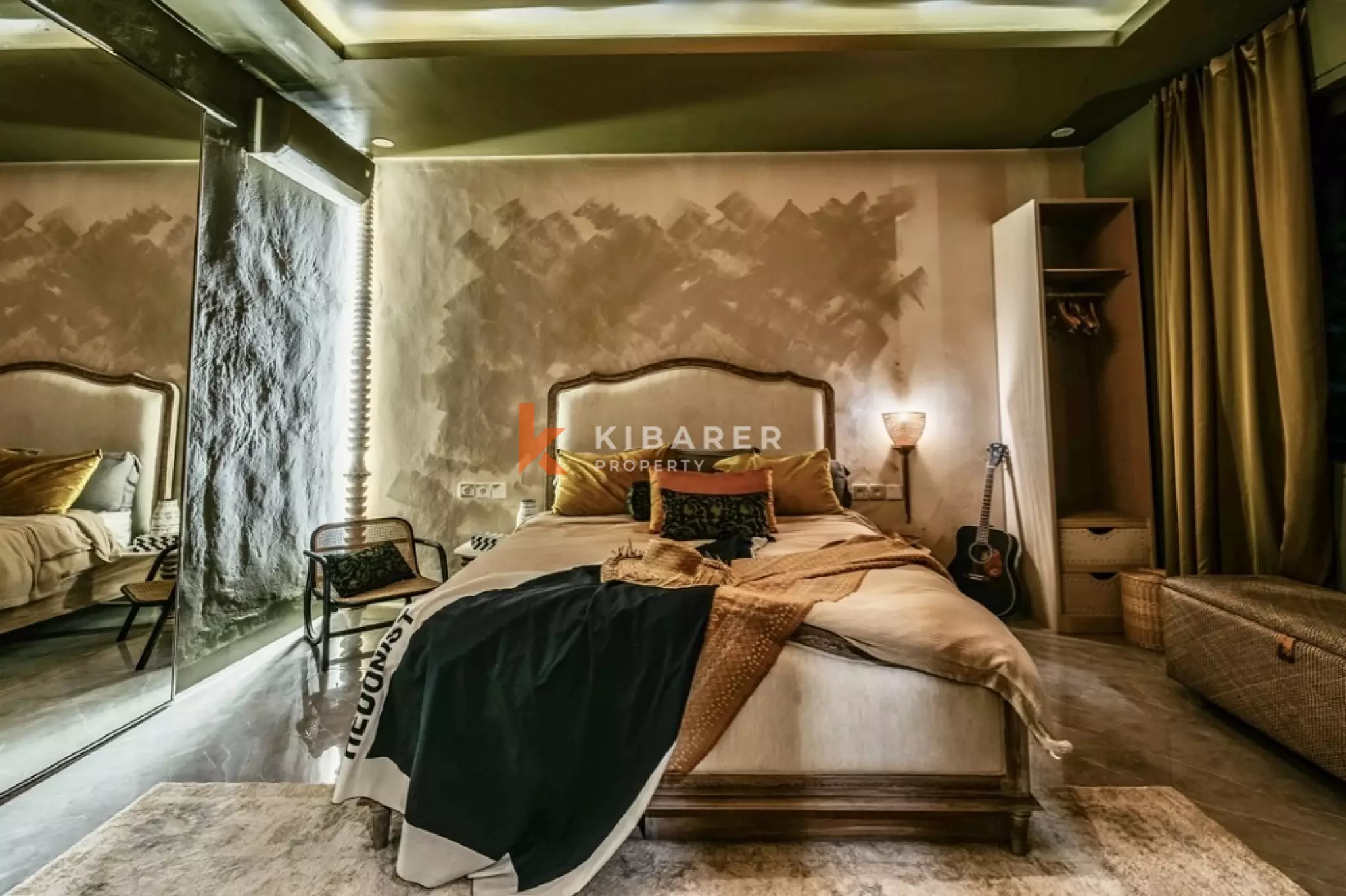 Vila Butik Bergaya Seni dengan Empat Kamar Tidur dan Pemandangan Sawah 180° di Cemagi