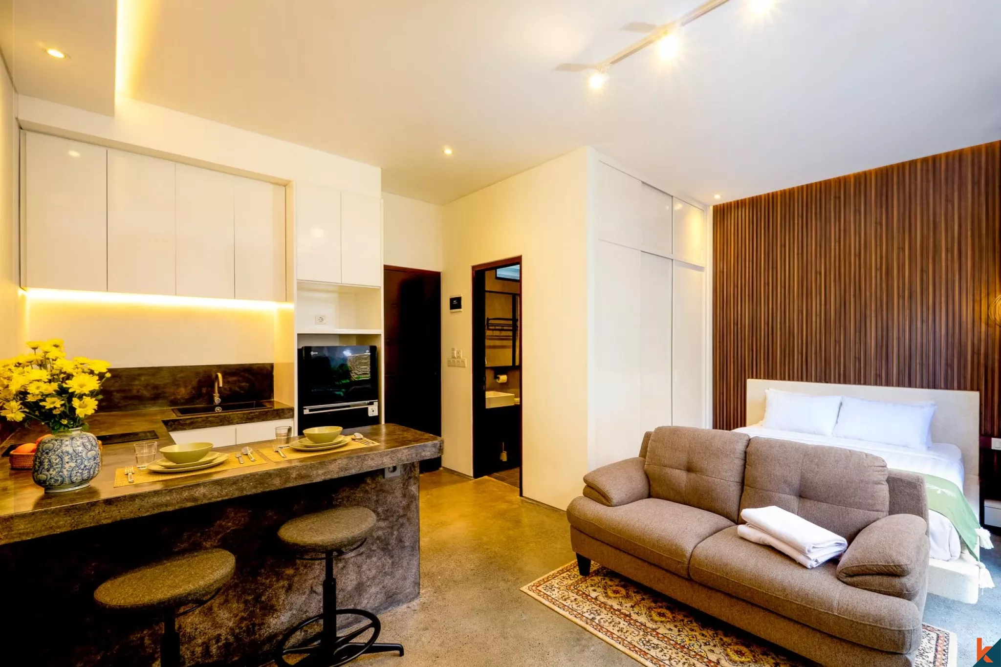 Studios écologiques et modernes à louer à Seminyak