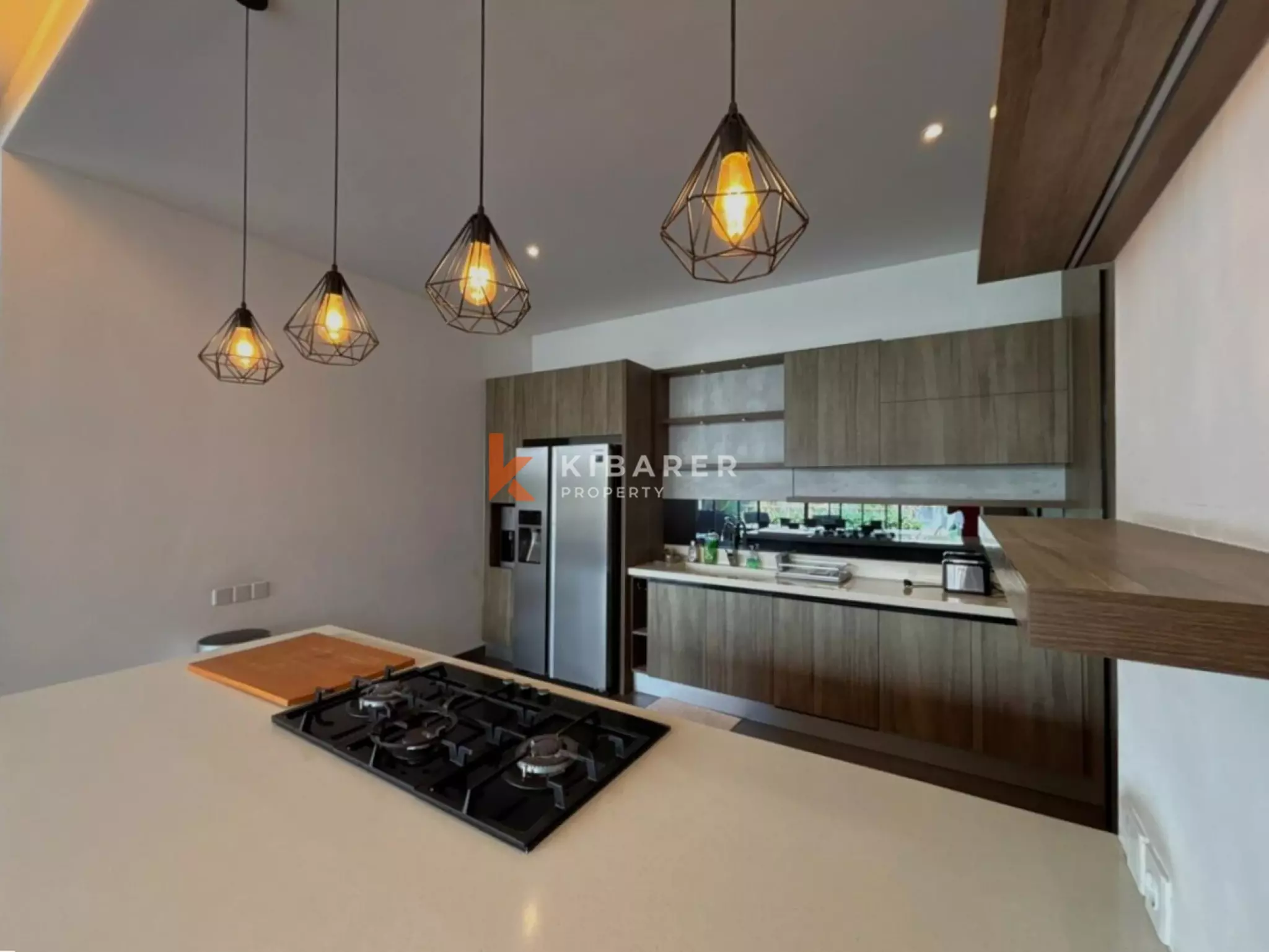 Modern Elegant Three Bedroom Villa with Mezzanine Retreat Overlooking Rice Fields in Cemagi