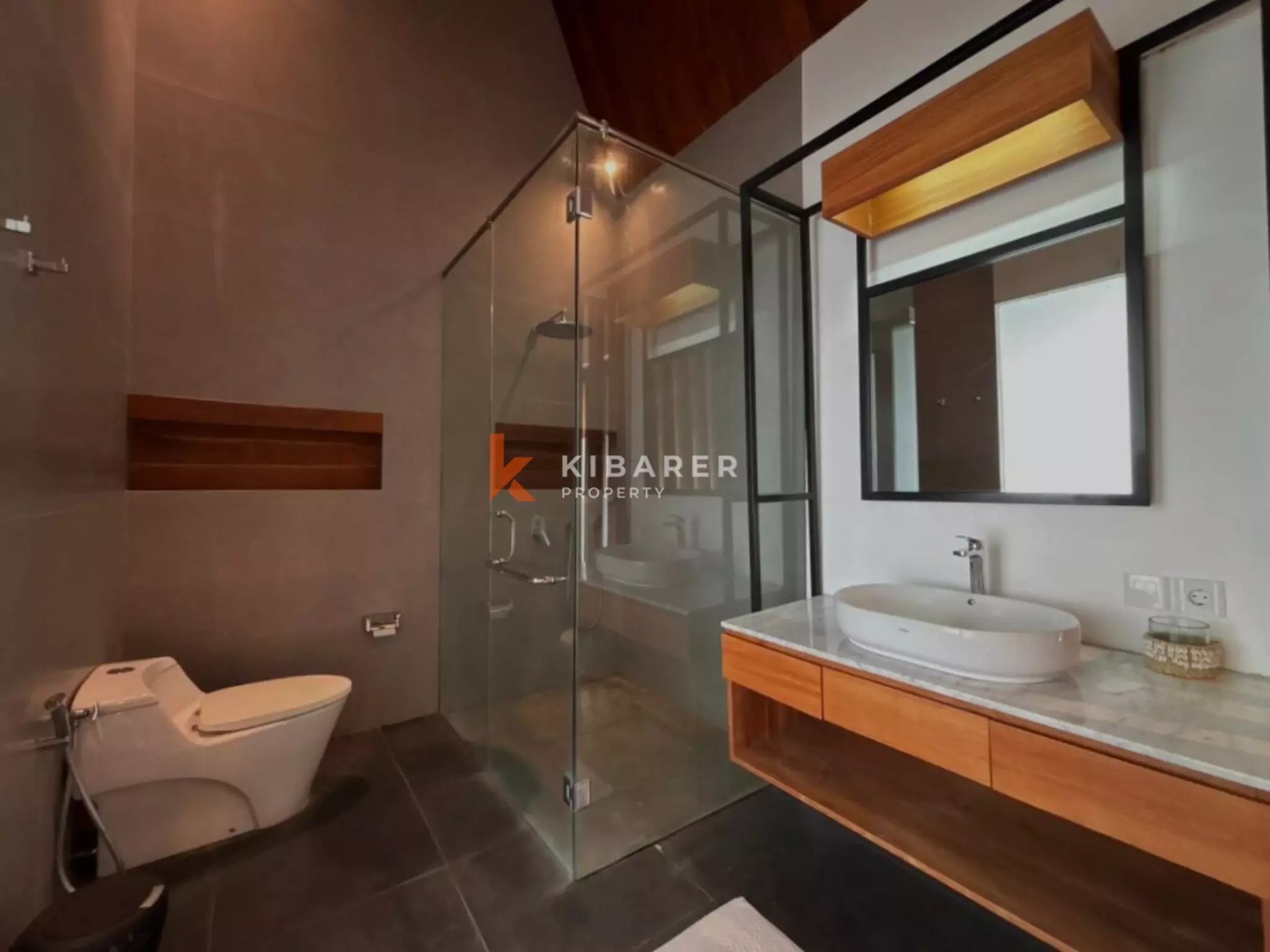 Modern Elegant Three Bedroom Villa with Mezzanine Retreat Overlooking Rice Fields in Cemagi