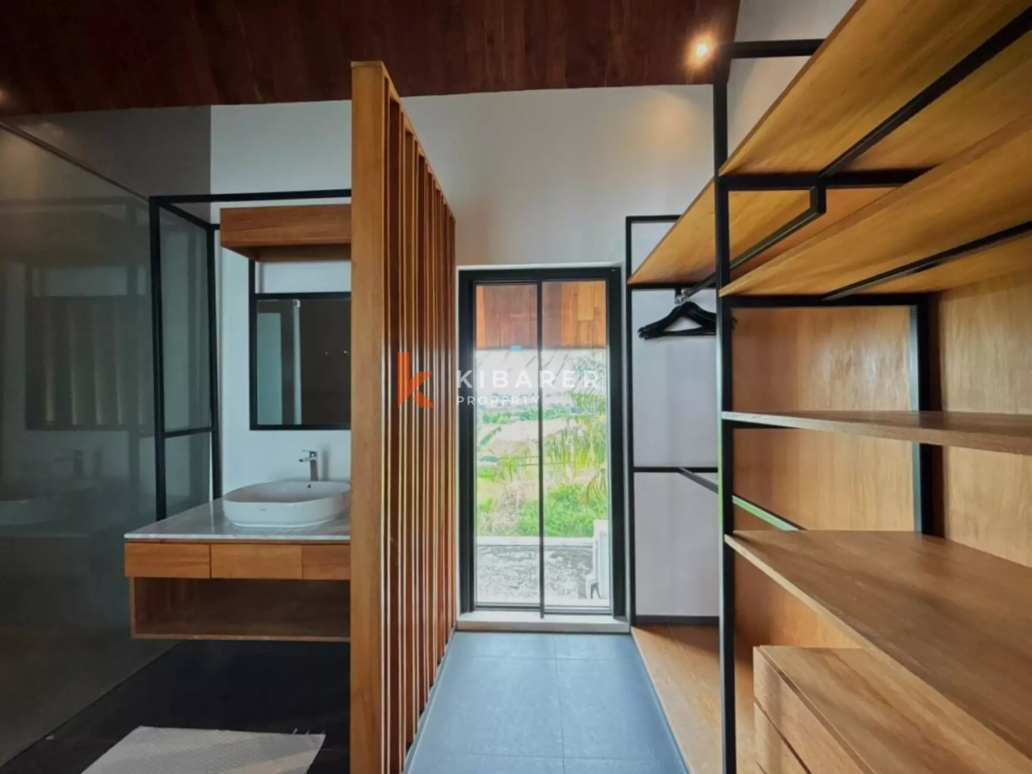 Modern Elegant Three Bedroom Villa with Mezzanine Retreat Overlooking Rice Fields in Cemagi