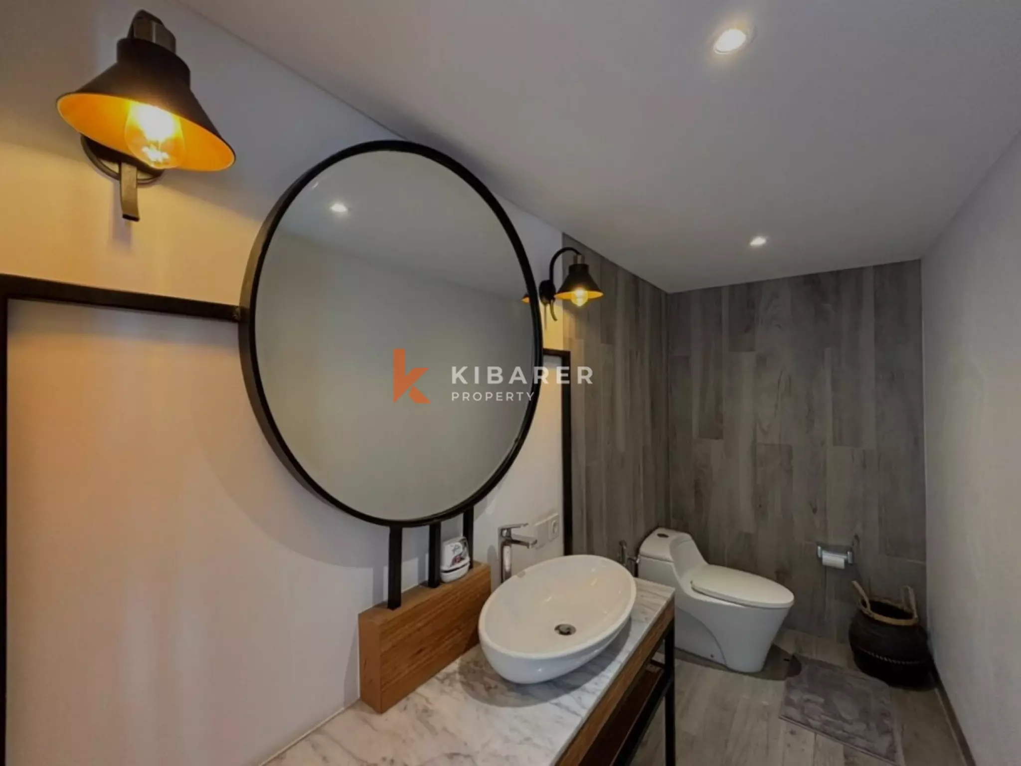 Modern Elegant Three Bedroom Villa with Mezzanine Retreat Overlooking Rice Fields in Cemagi