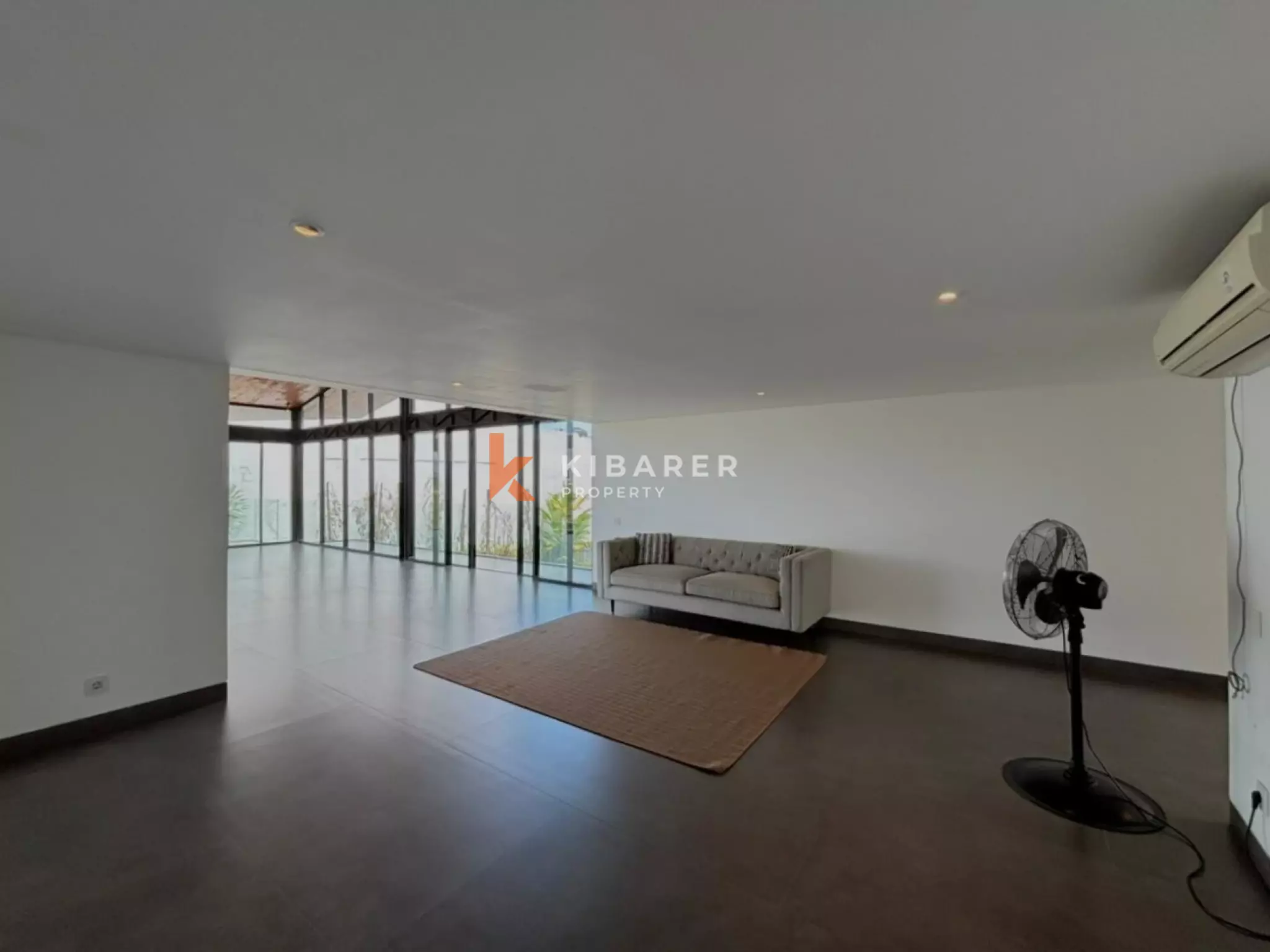 Modern Elegant Three Bedroom Villa with Mezzanine Retreat Overlooking Rice Fields in Cemagi